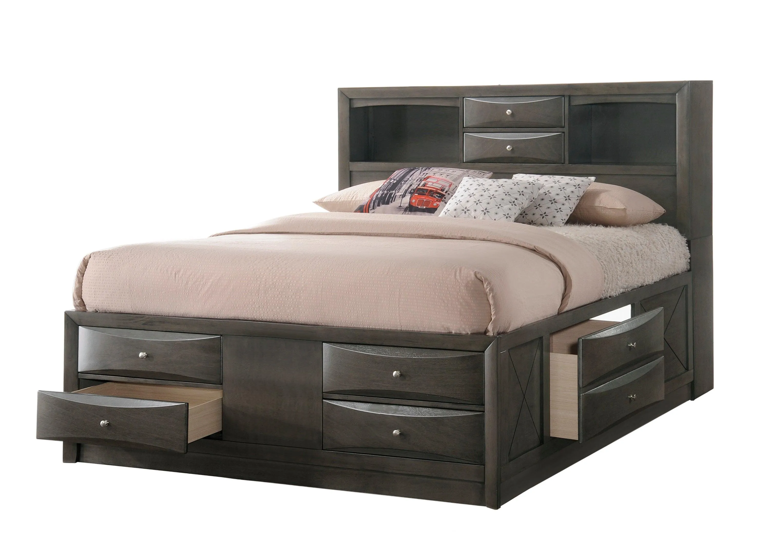 Emily Gray Storage Platform Bedroom Set - Image 2