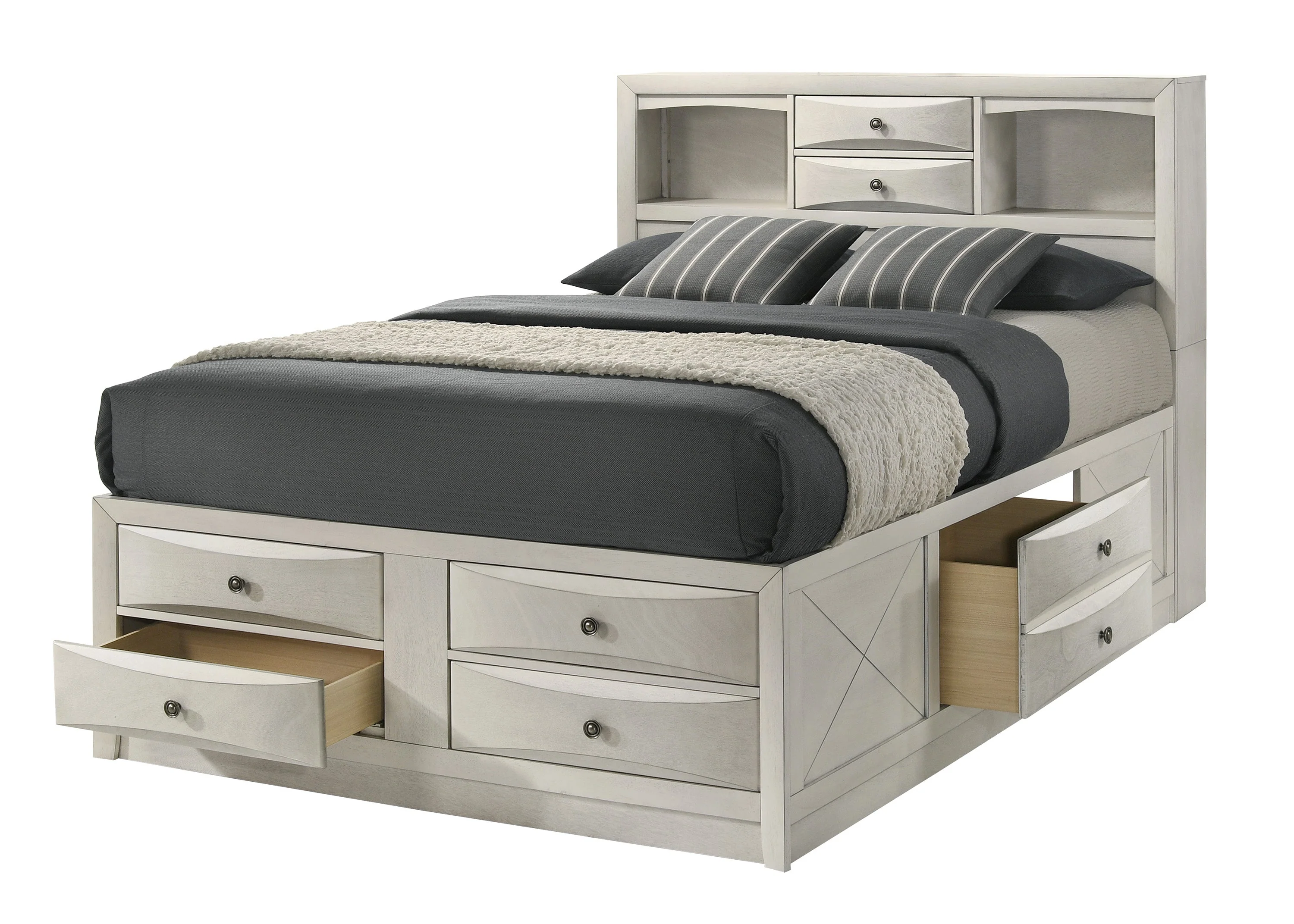 Emily White Queen Storage Platform Bed - Image 6
