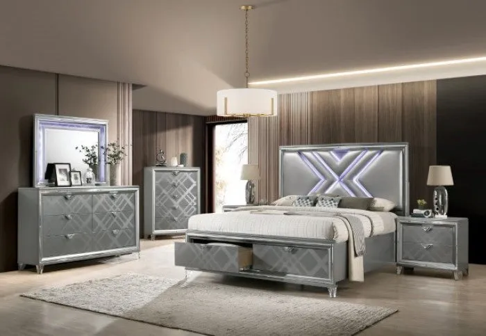 Emmeline Silver 5-Piece Queen Bedroom Set
