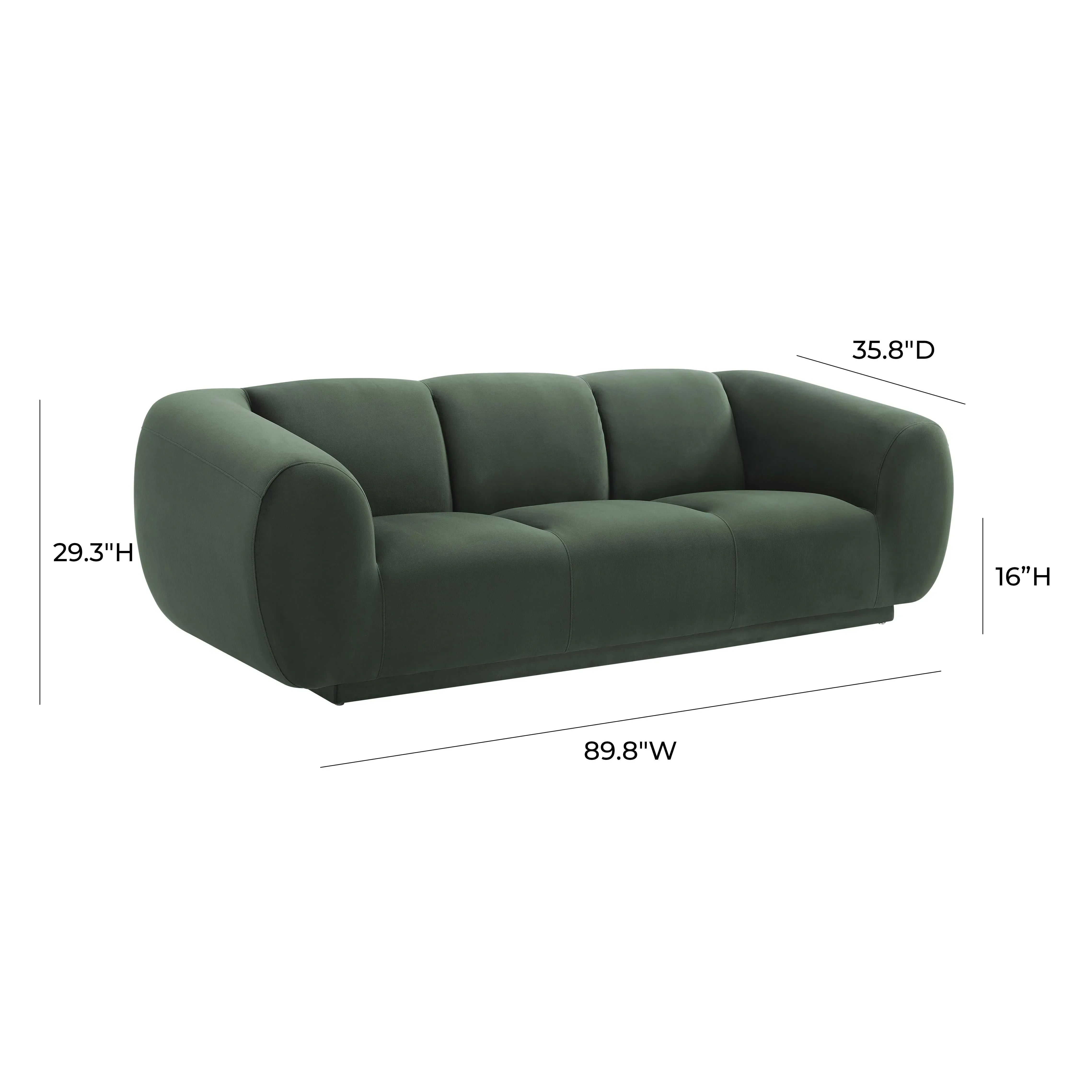 Emmet Velvet Sofa - Image 12