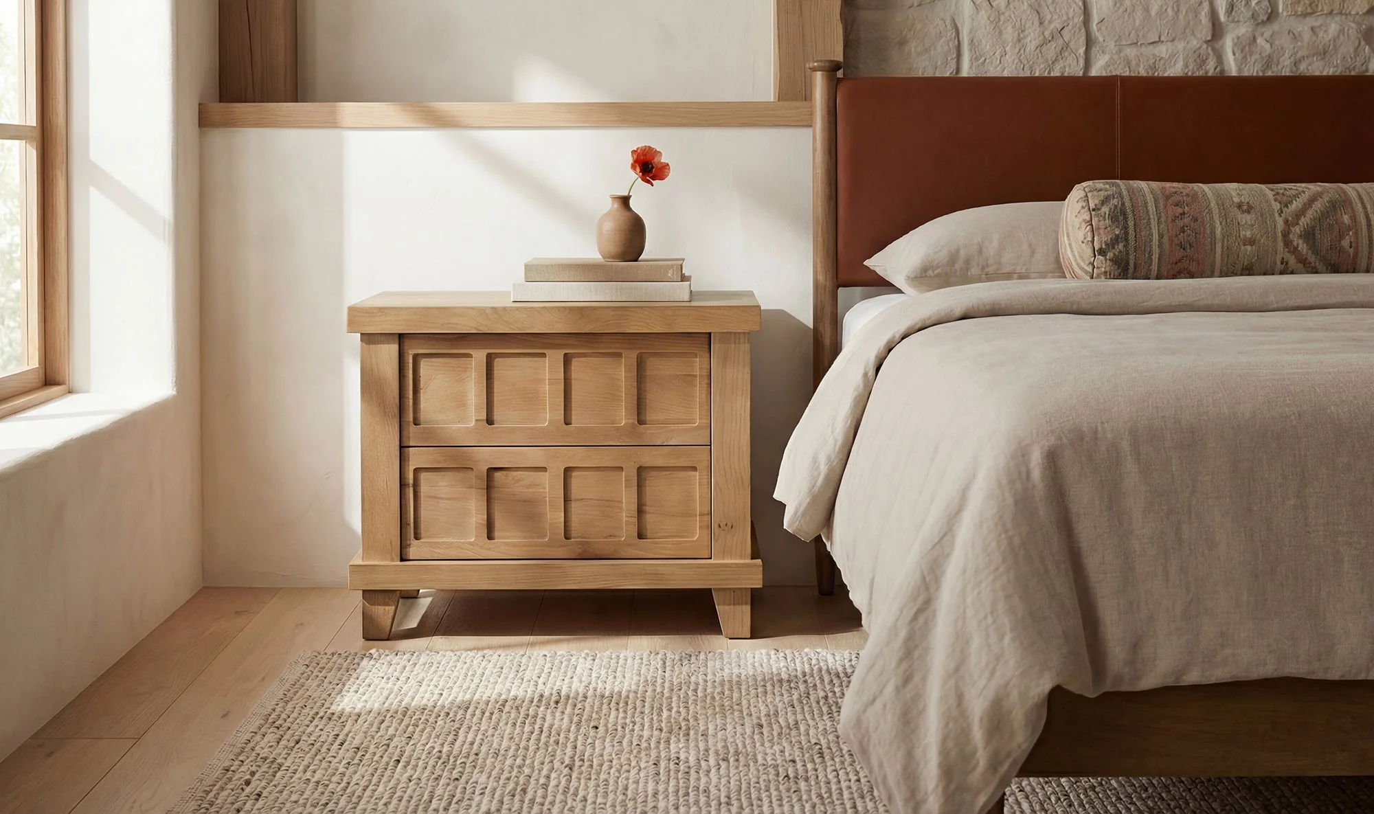 Enya Nightstand Natural Oak - Image 3