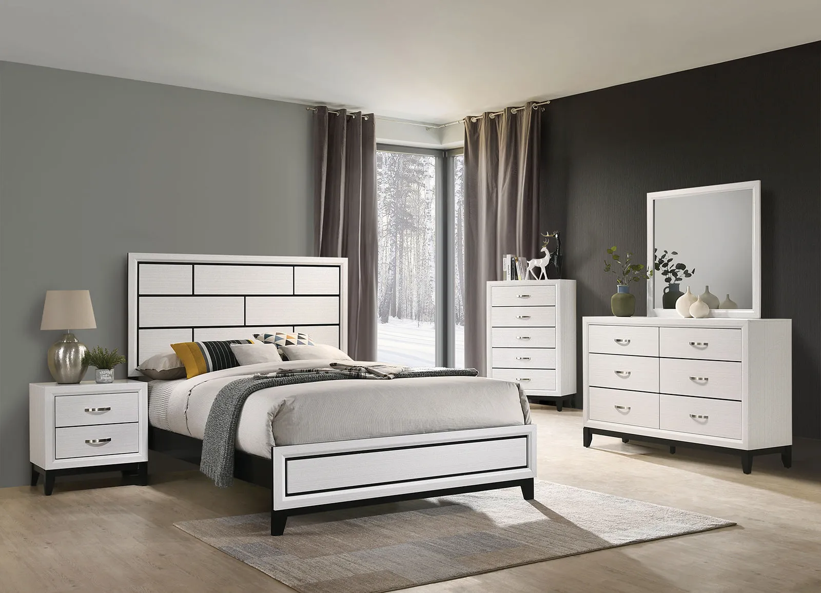 Errico White Twin Bed - Image 2