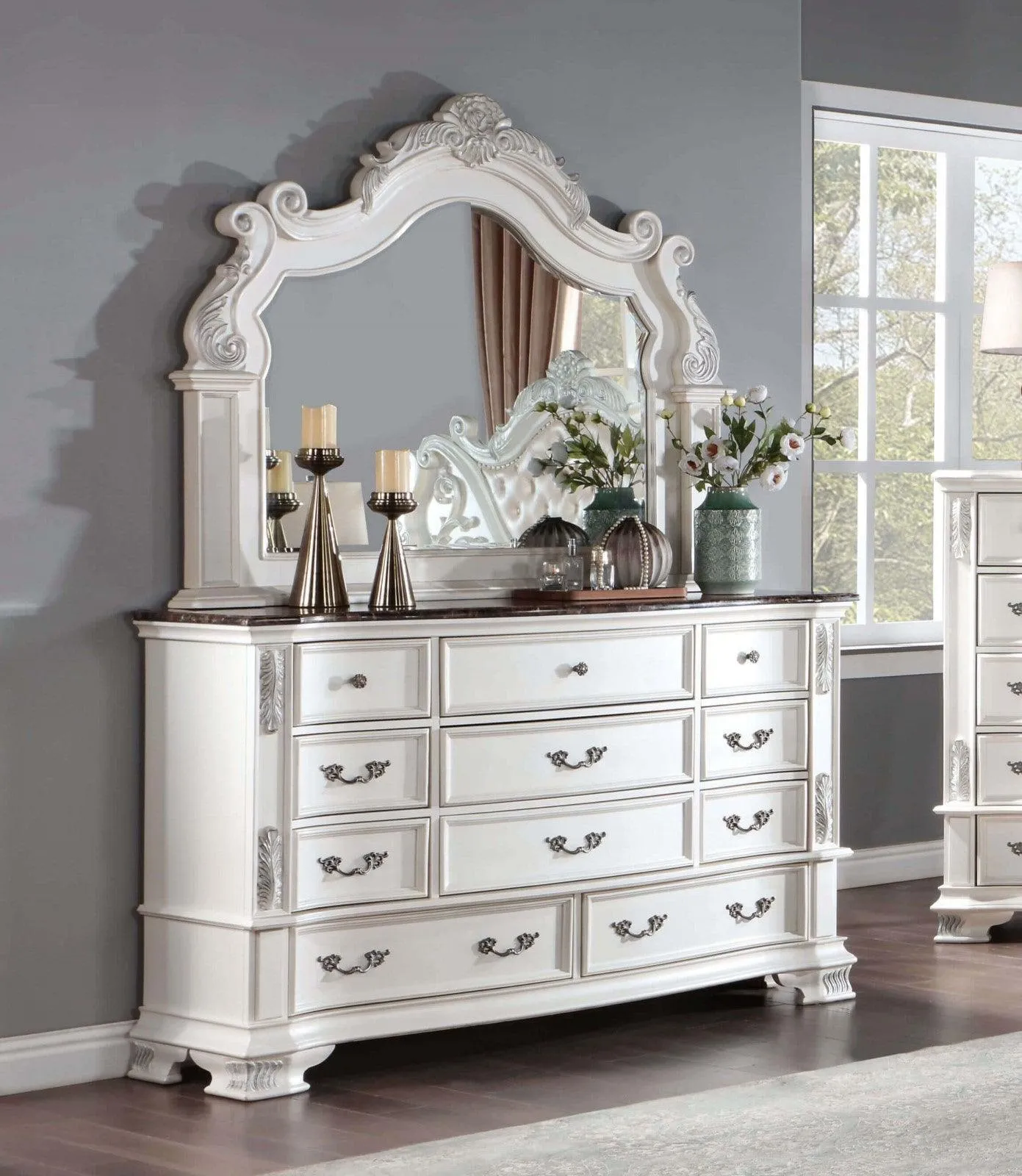 Esparanza Pearl White Bedroom Set - Image 4