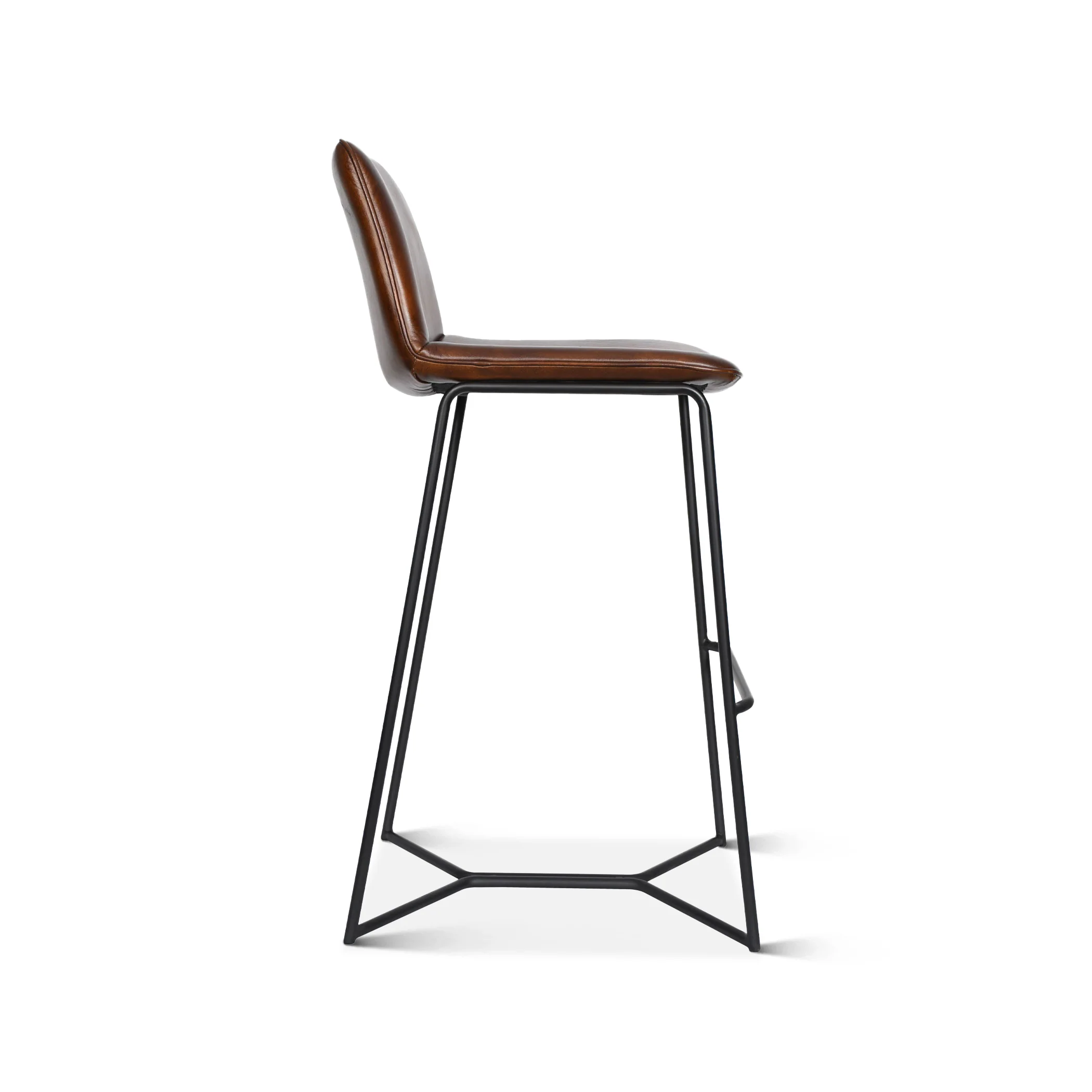 Essex Morgan 18" Bar Chair in Hand Washed Chestnut - Image 3