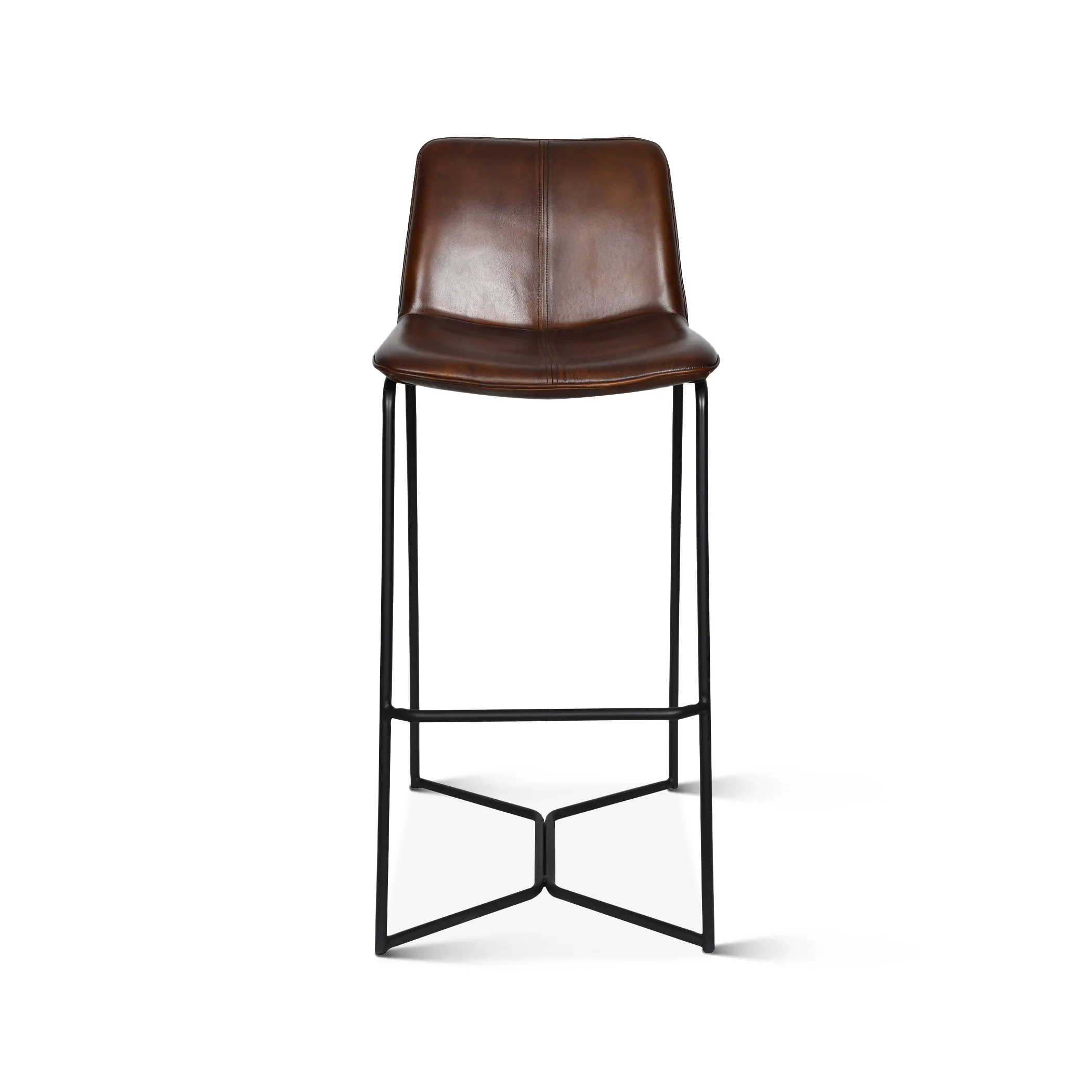 Essex Morgan 18" Bar Chair in Hand Washed Chestnut - Image 4