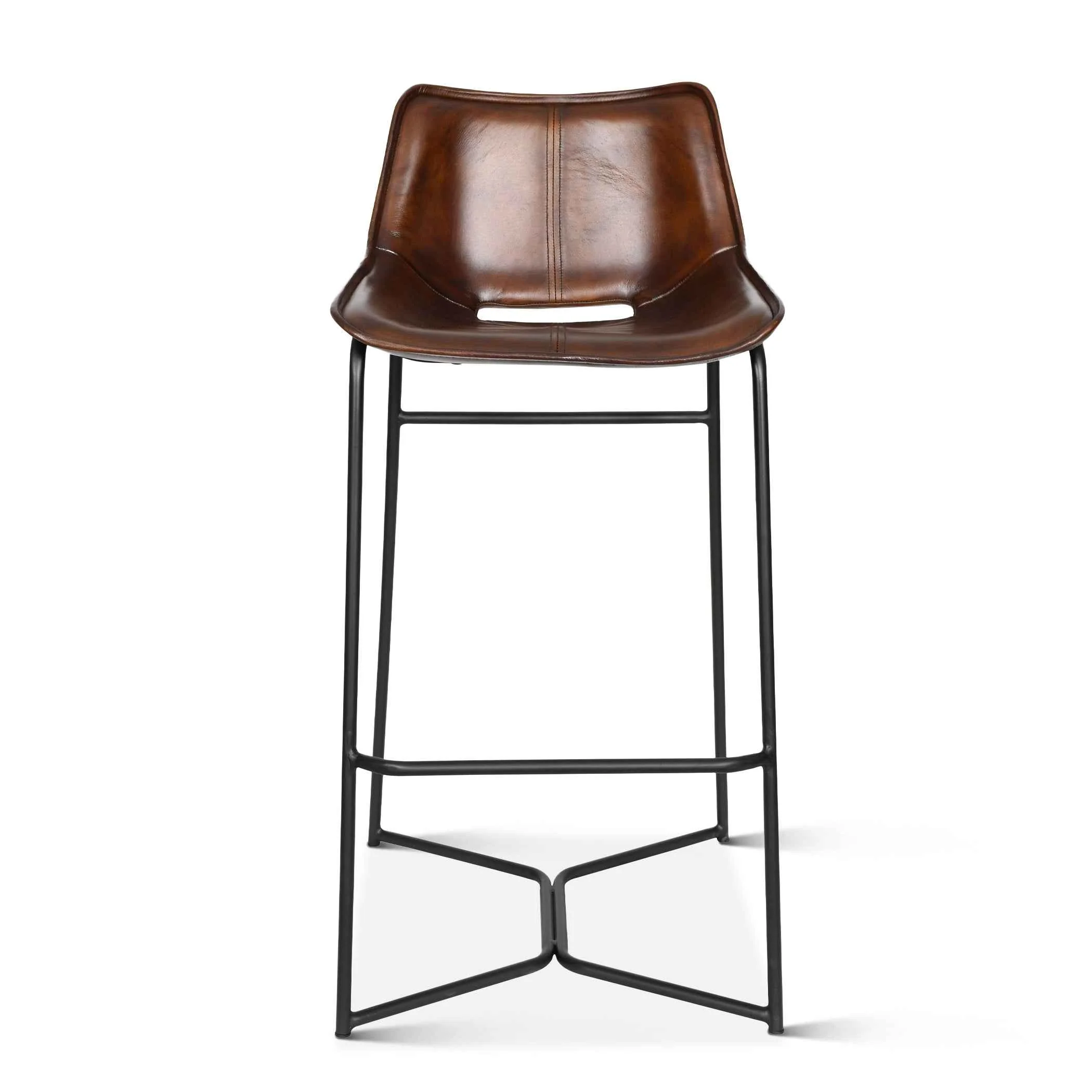 Essex Stanley 19" Bar Chair in Hand Washed Chestnut - Image 6