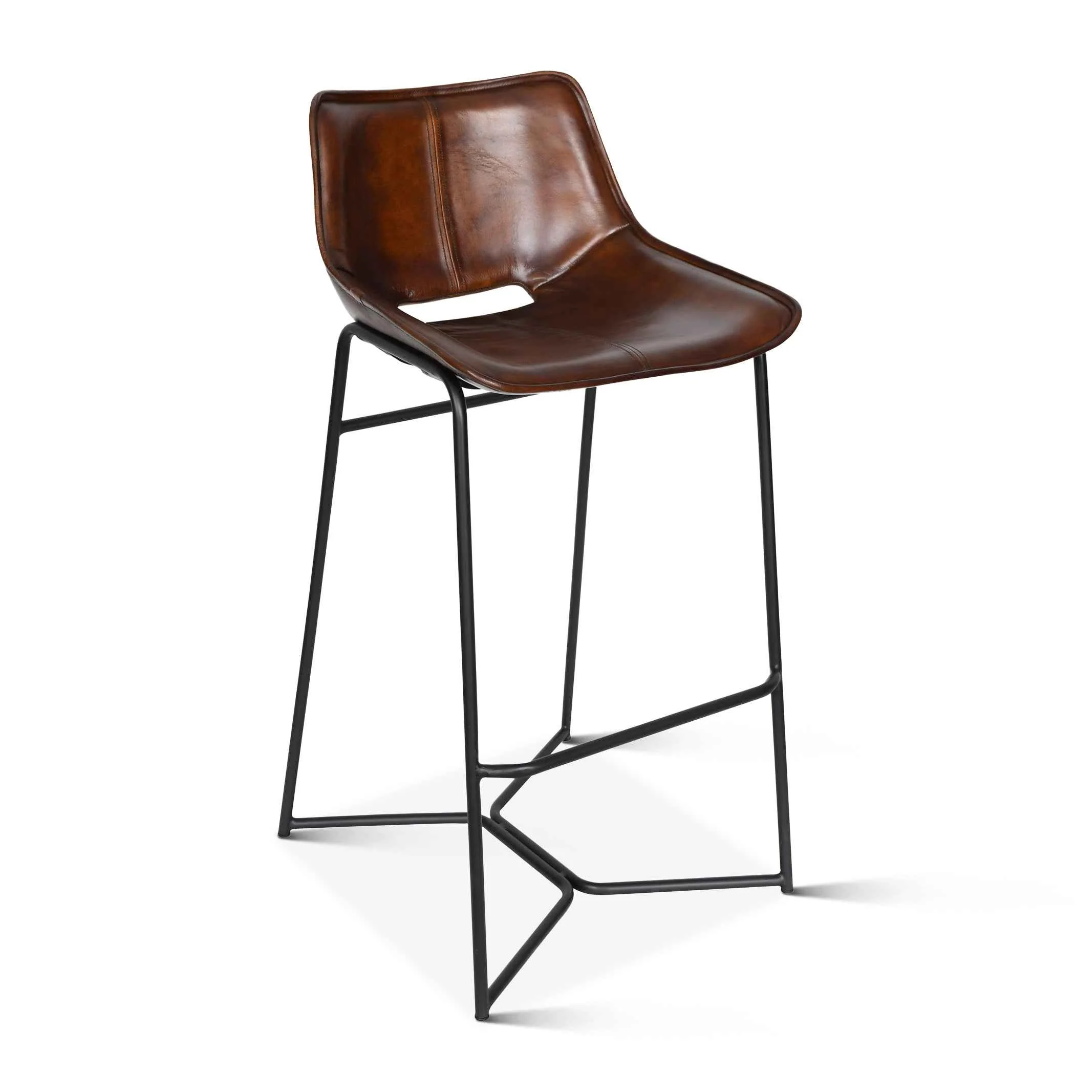 Essex Stanley 19" Bar Chair in Hand Washed Chestnut - Image 7