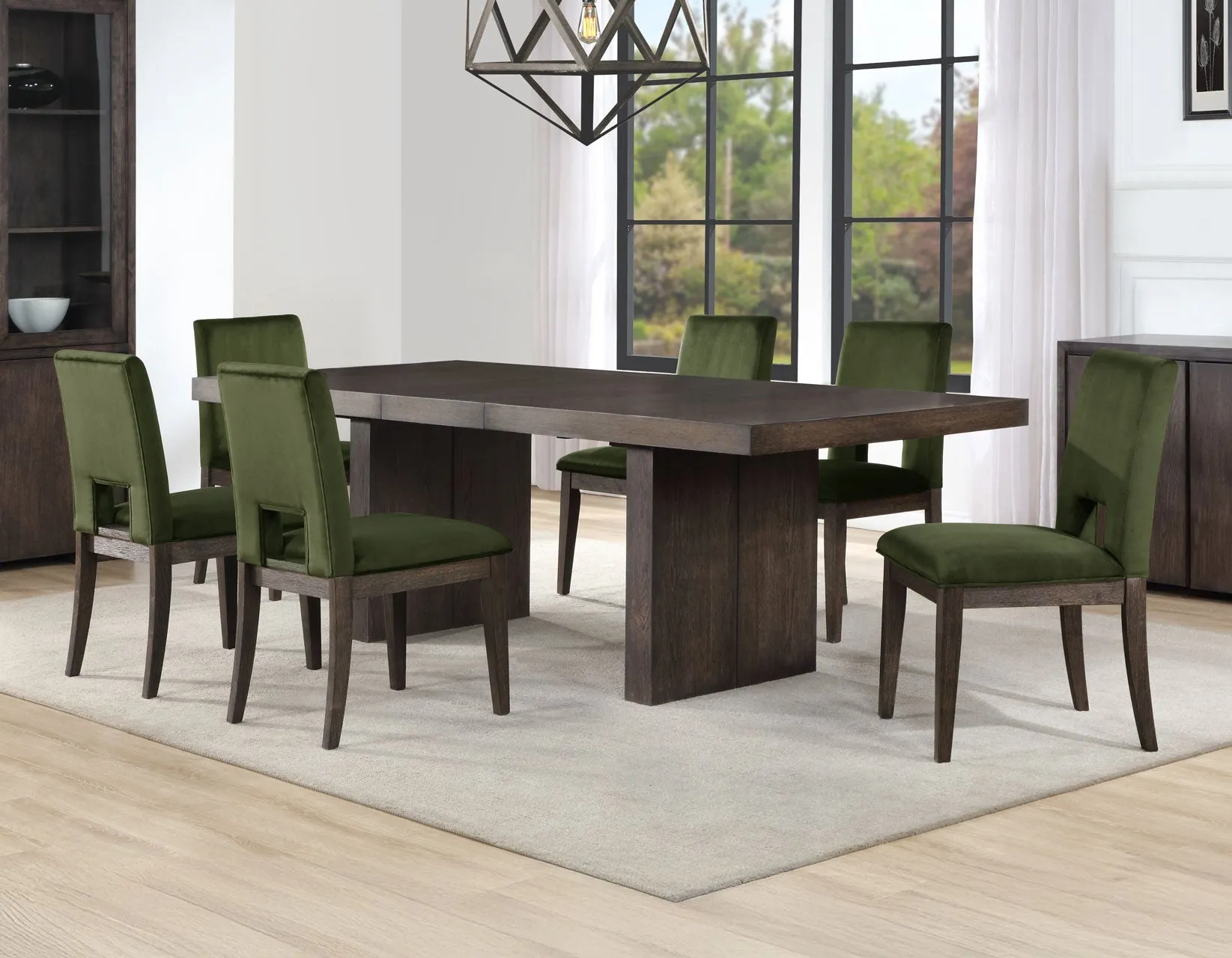 Evan Walnut Brown Dining Room Set - Image 2