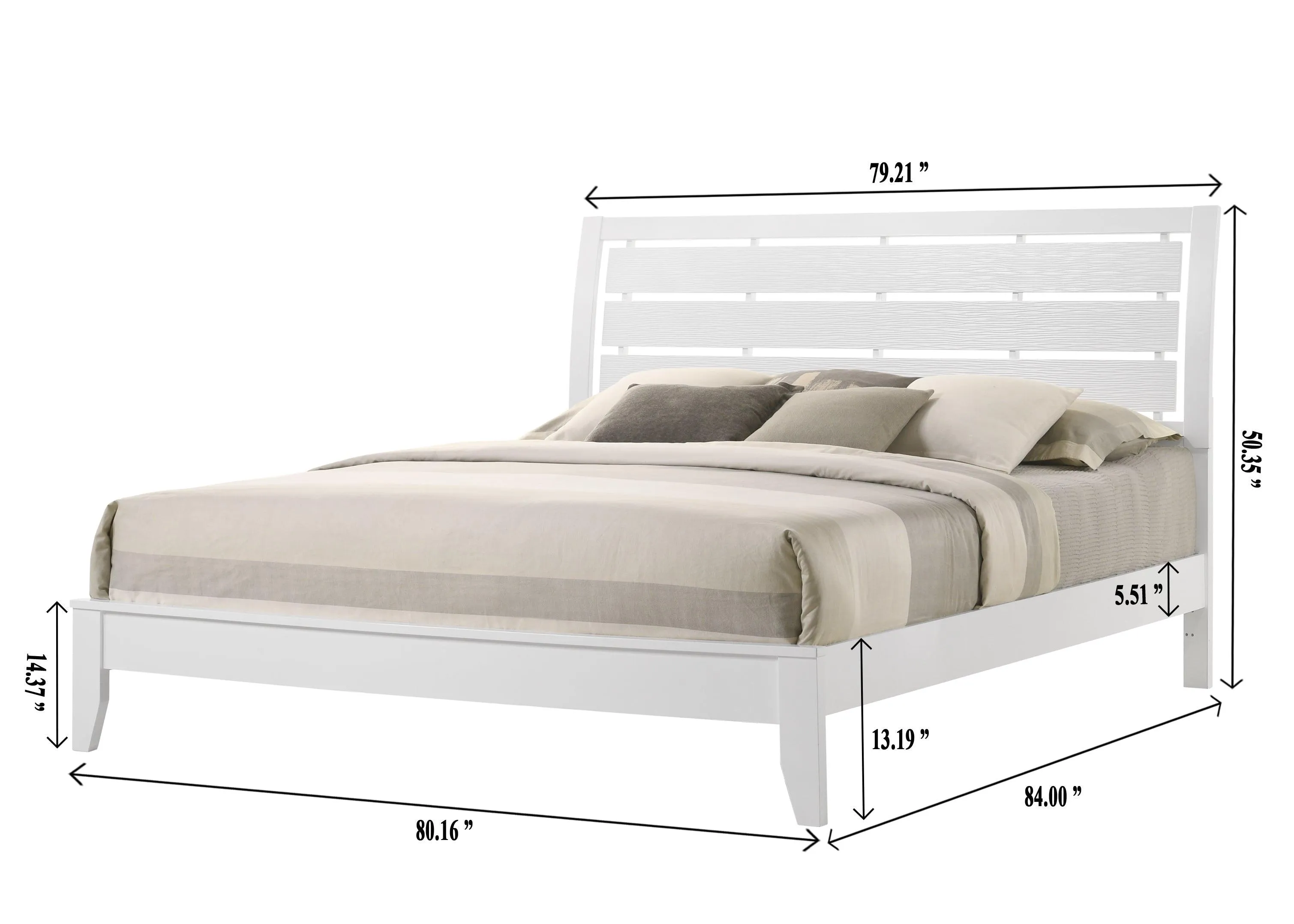 Evan White King Panel Bed - Image 4