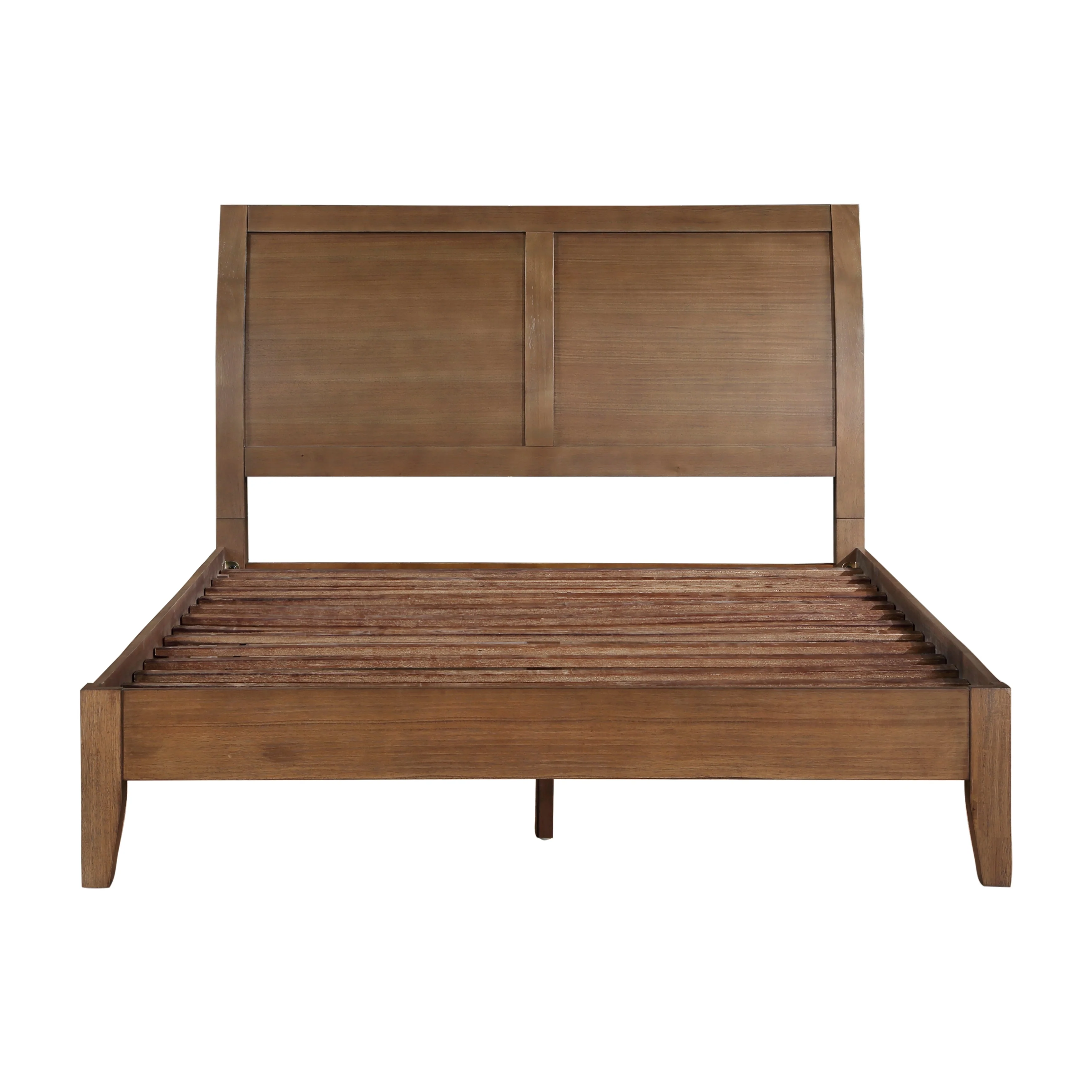 Evans Wire Brushed Light Brown Eastern King Platform Bed - Image 3