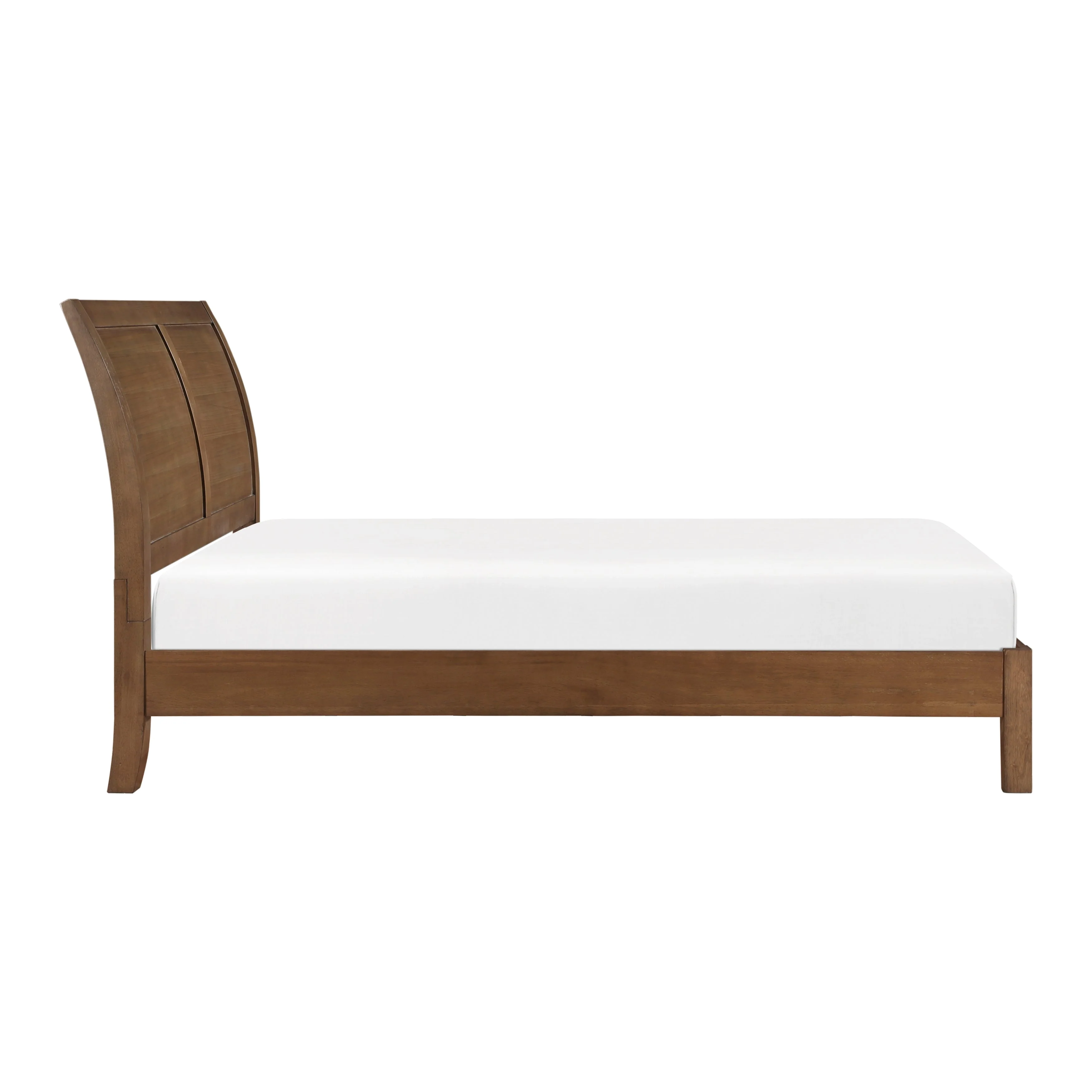 Evans Wire Brushed Light Brown Eastern King Platform Bed - Image 5