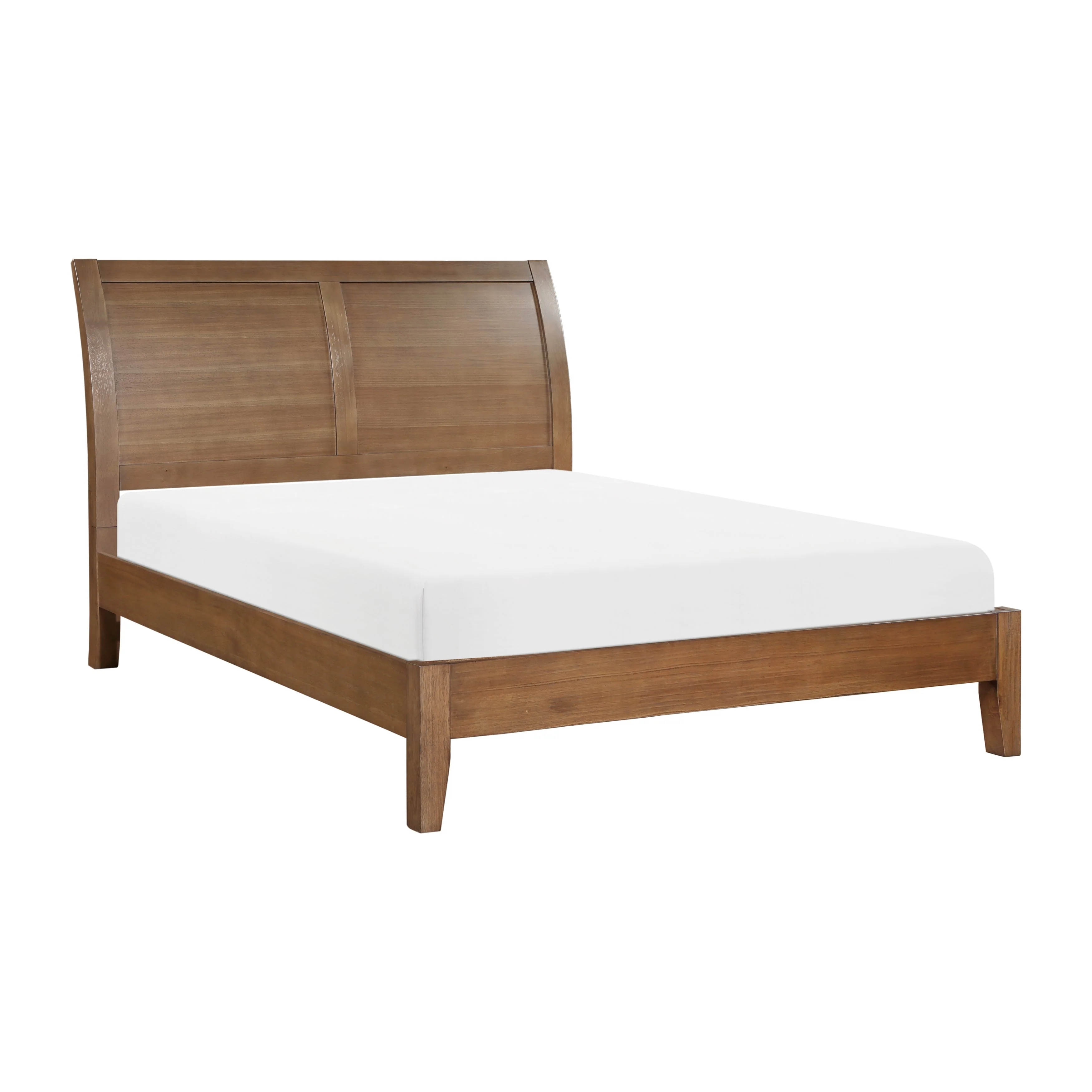 Evans Wire Brushed Light Brown Eastern King Platform Bed - Image 9