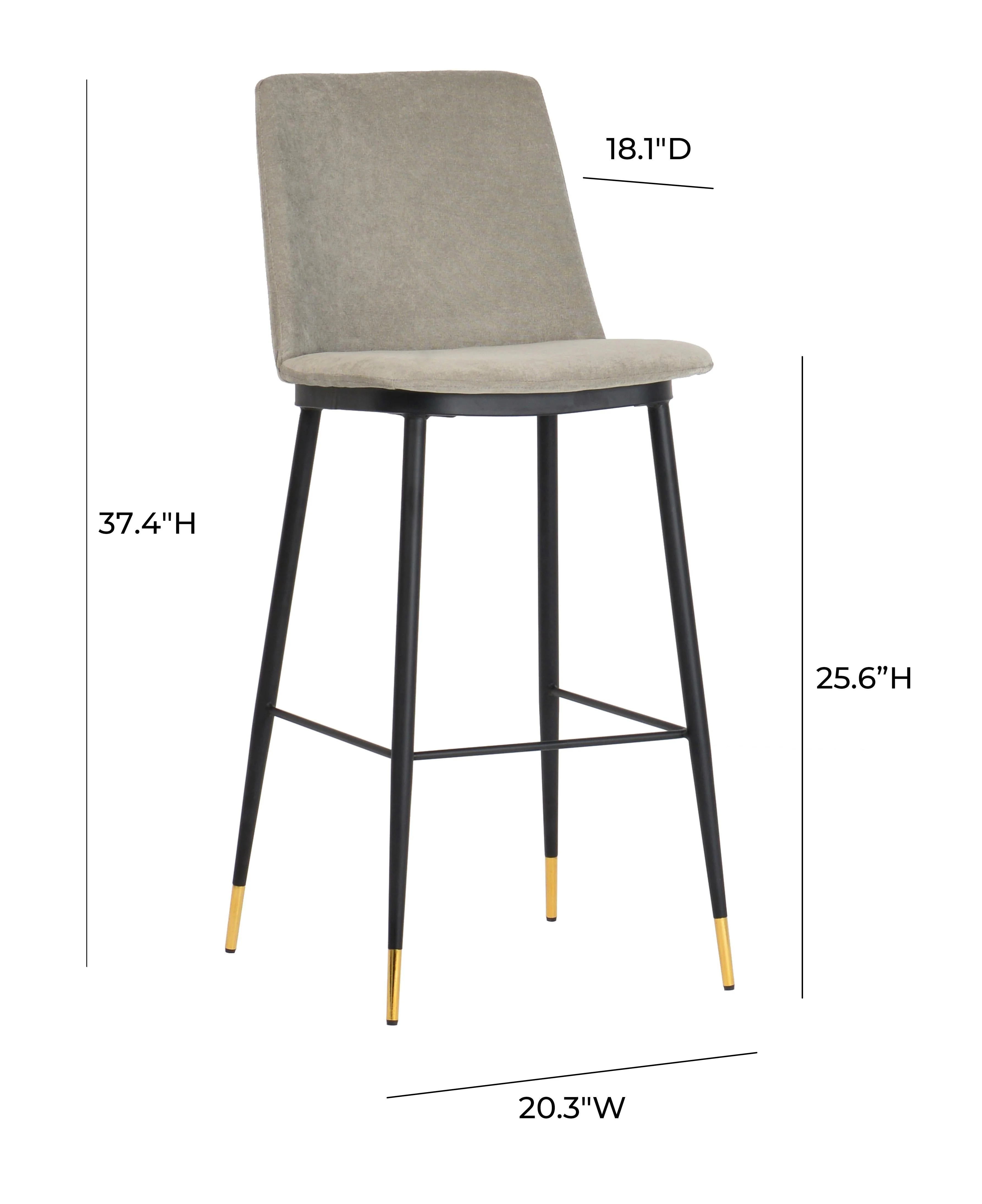 Evora Velvet Counter Stool - Set of 2 - Image 27