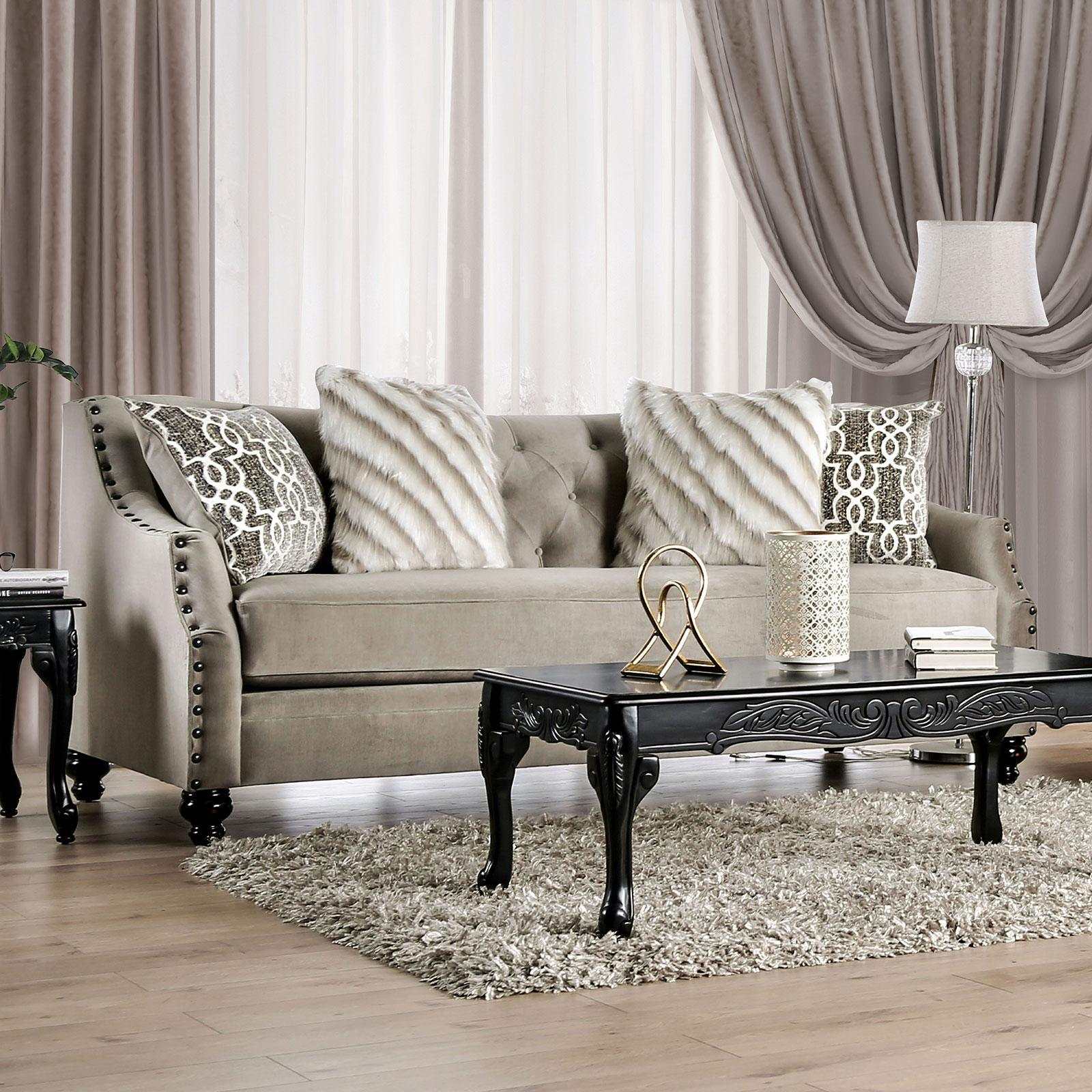 Ezrin Light Brown Stationary Sofa & Loveseat - Image 2