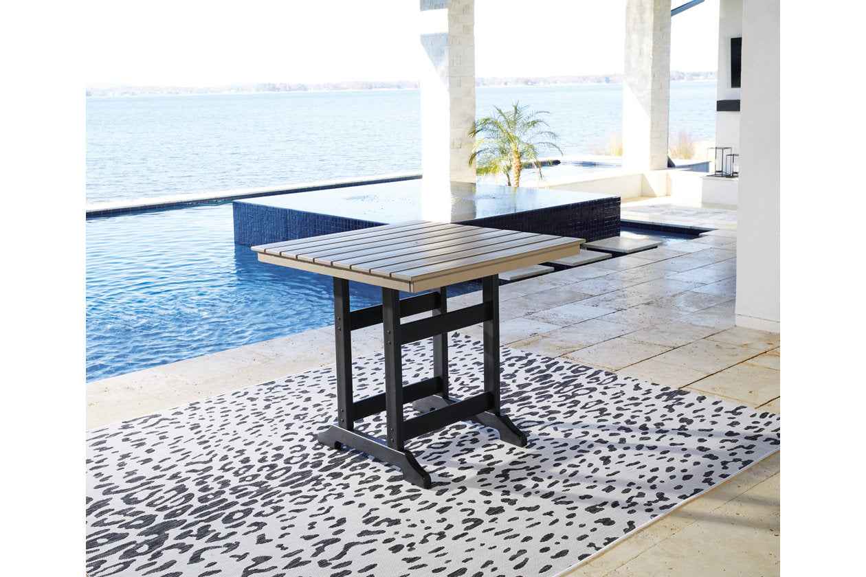 Fairen Trail Black/Driftwood Outdoor Counter Height Dining Table - Image 2