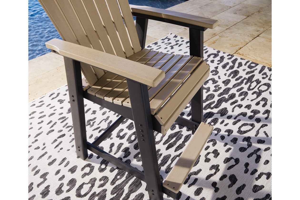 Fairen Trail Black/Driftwood Outdoor Counter Height Dining Table with 4 Barstools - Image 5