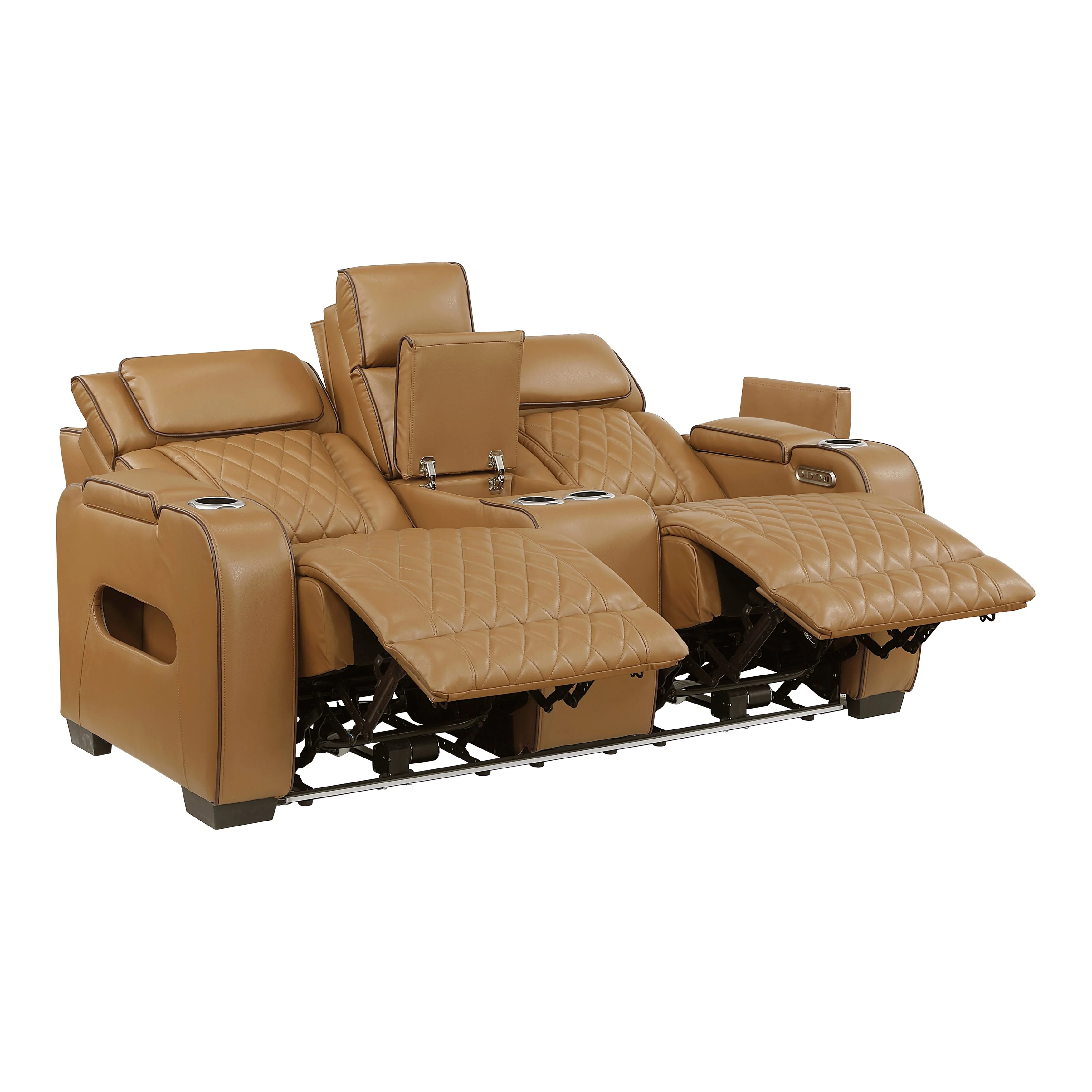 Fairway Brown Power Double Reclining Living Room Set - Image 15