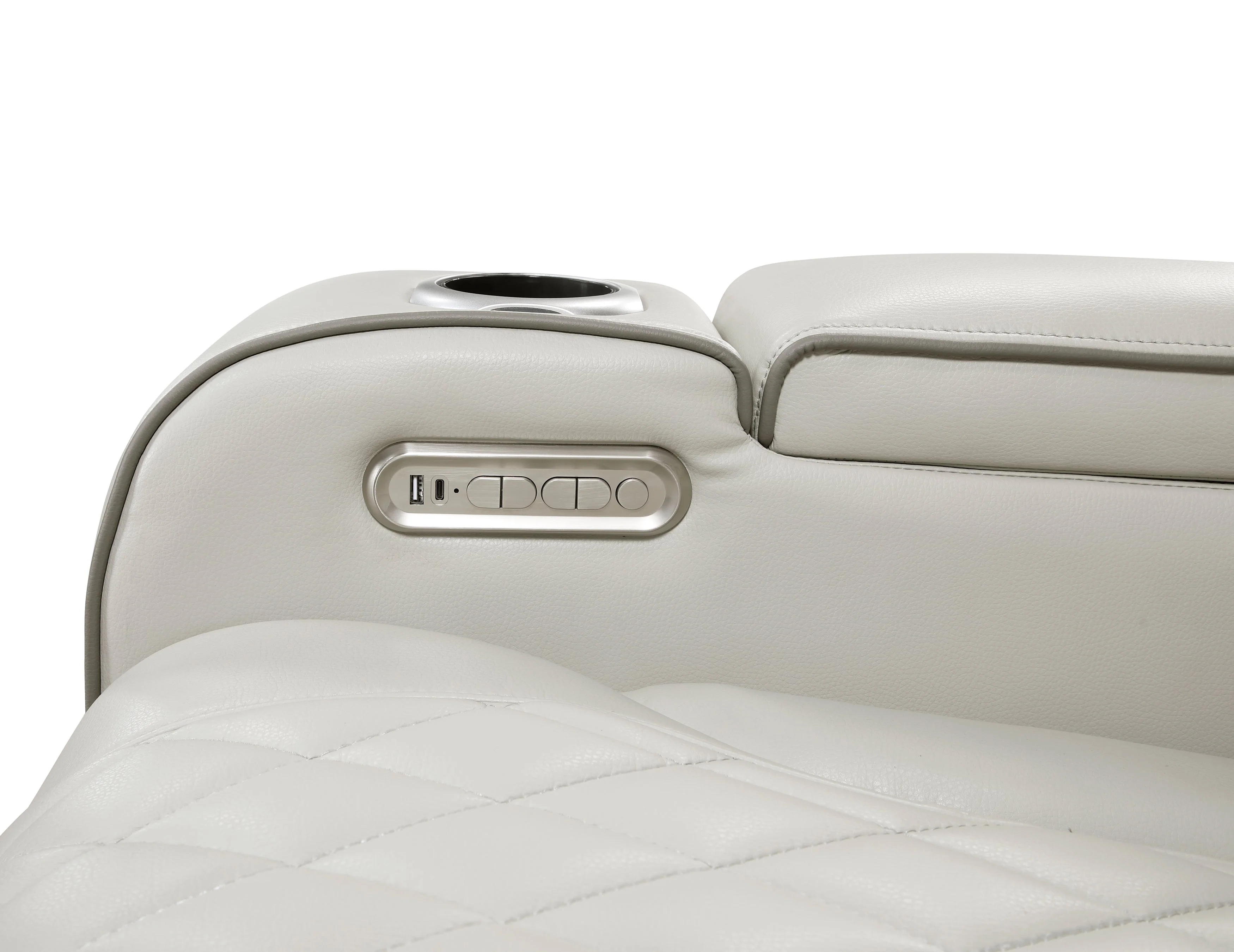 Fairway Taupe Power Double Reclining Loveseat with Center Console - Image 9