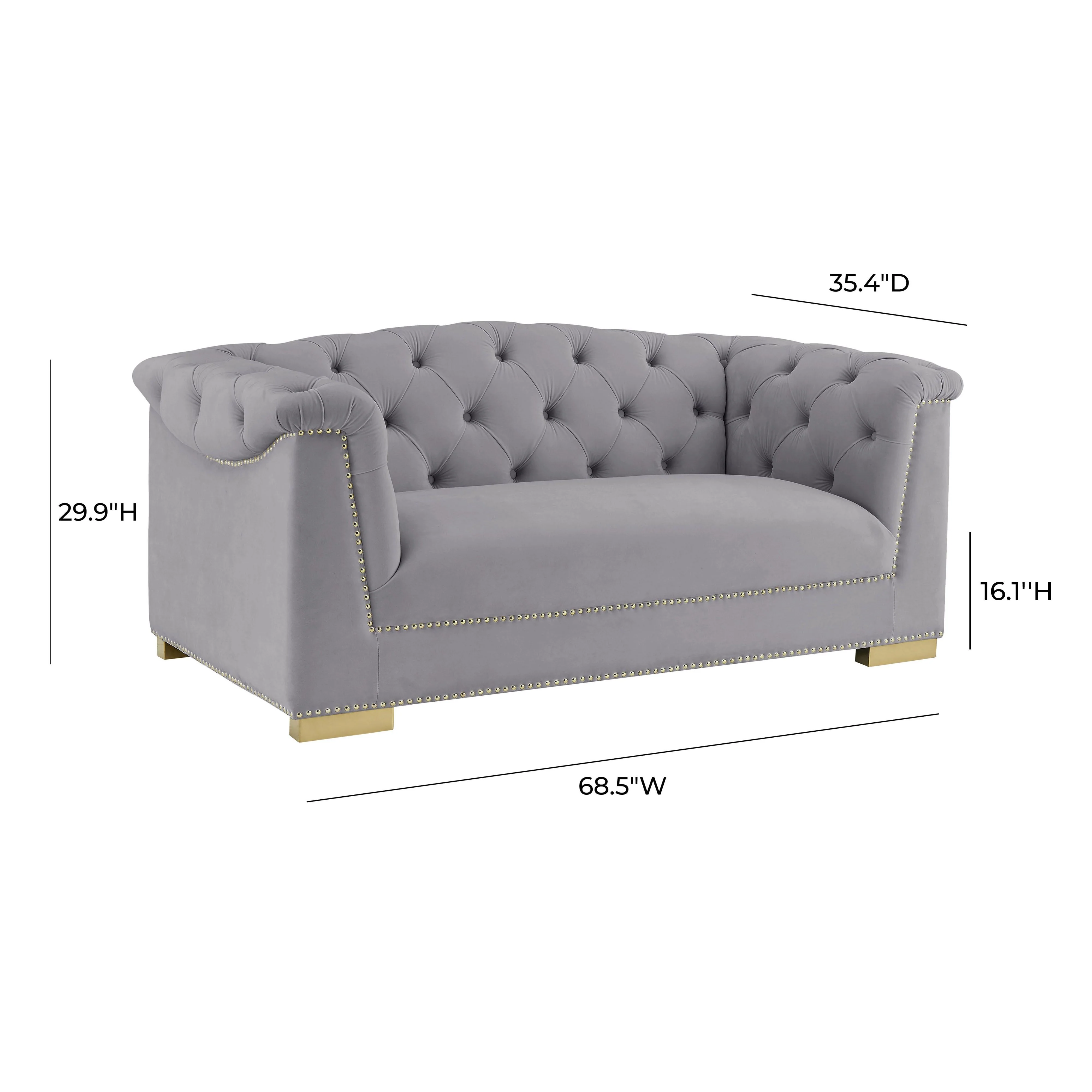 Farah Velvet Loveseat by Inspire Me! Home Decor - Image 12