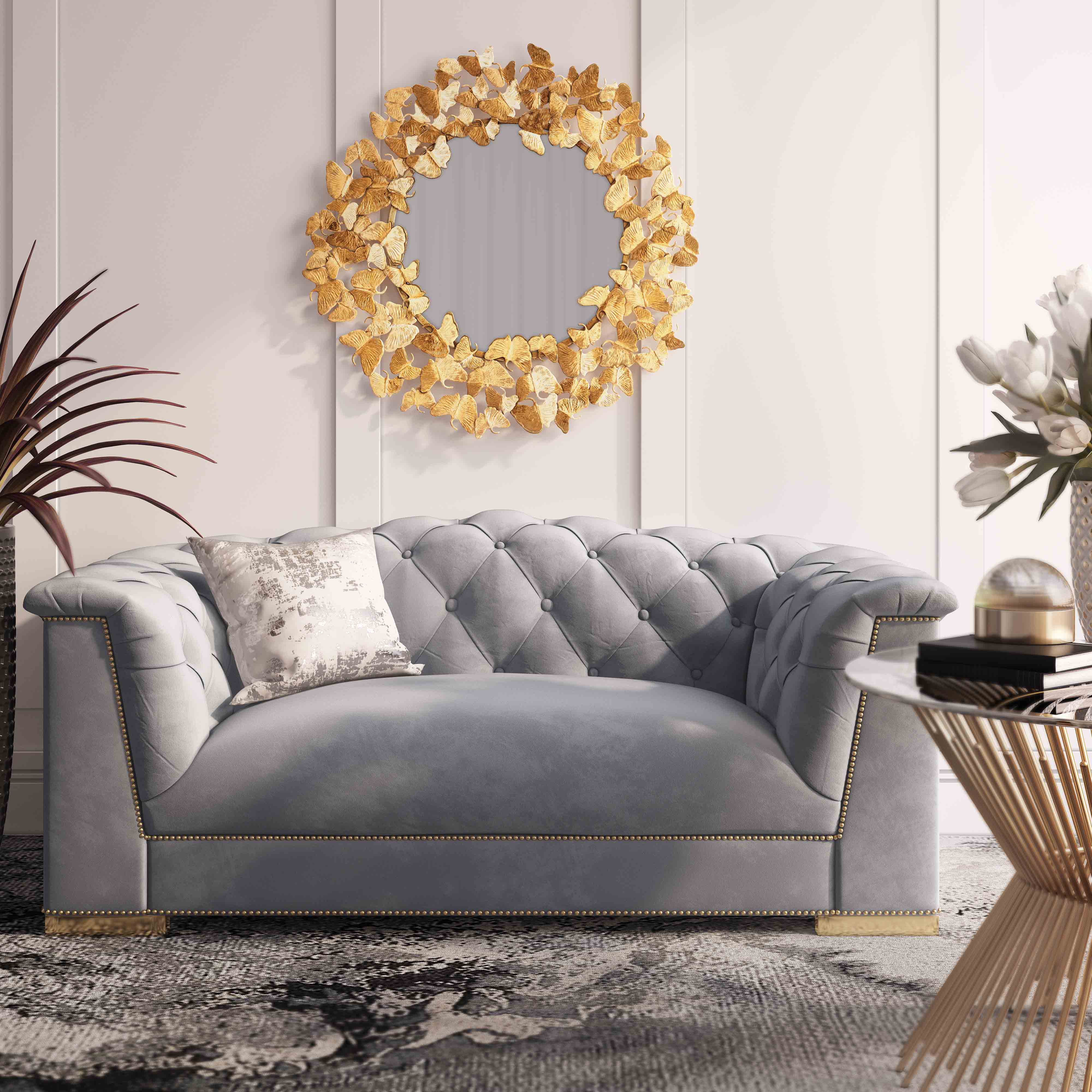 Farah Velvet Loveseat by Inspire Me! Home Decor - Image 13