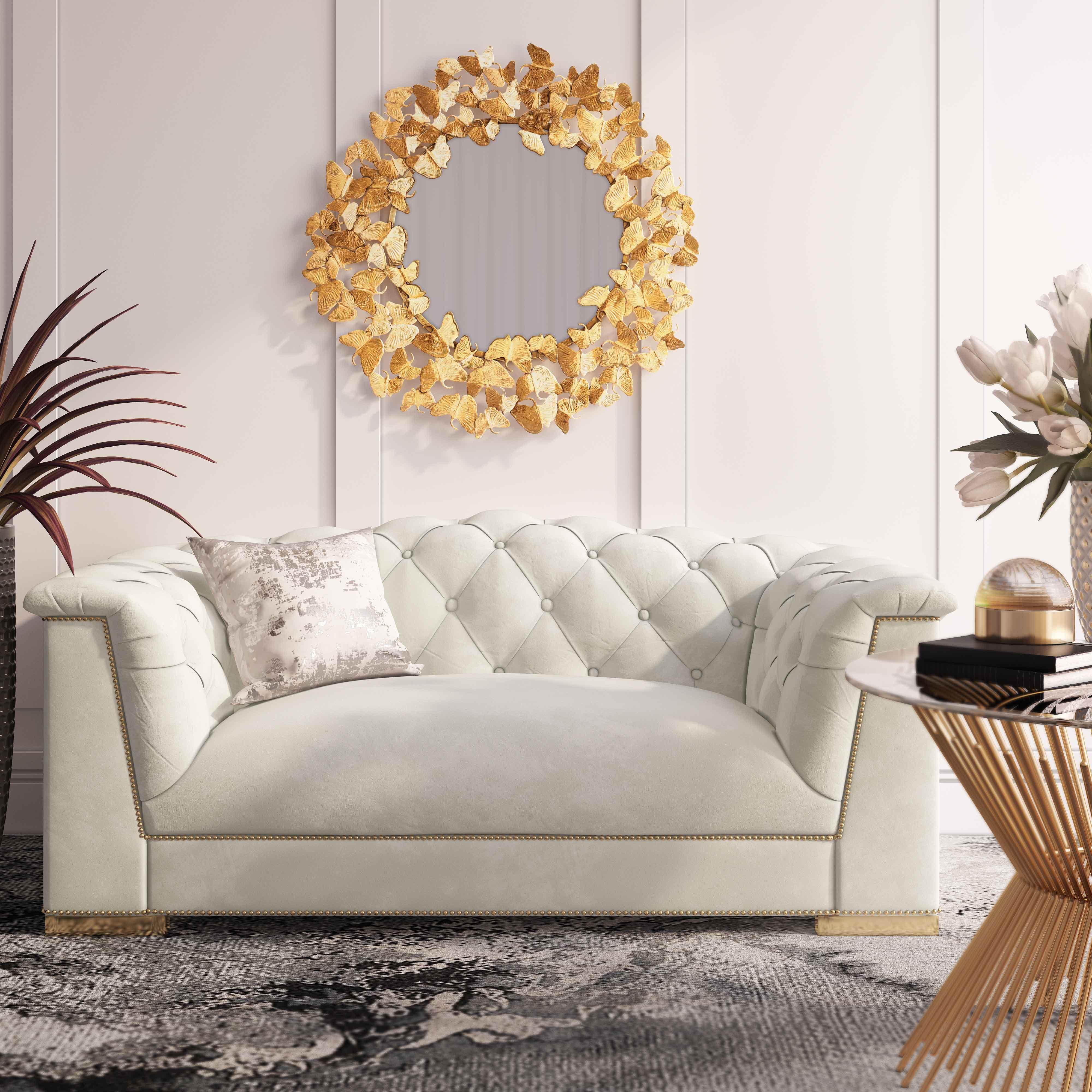 Farah Velvet Loveseat by Inspire Me! Home Decor - Image 6