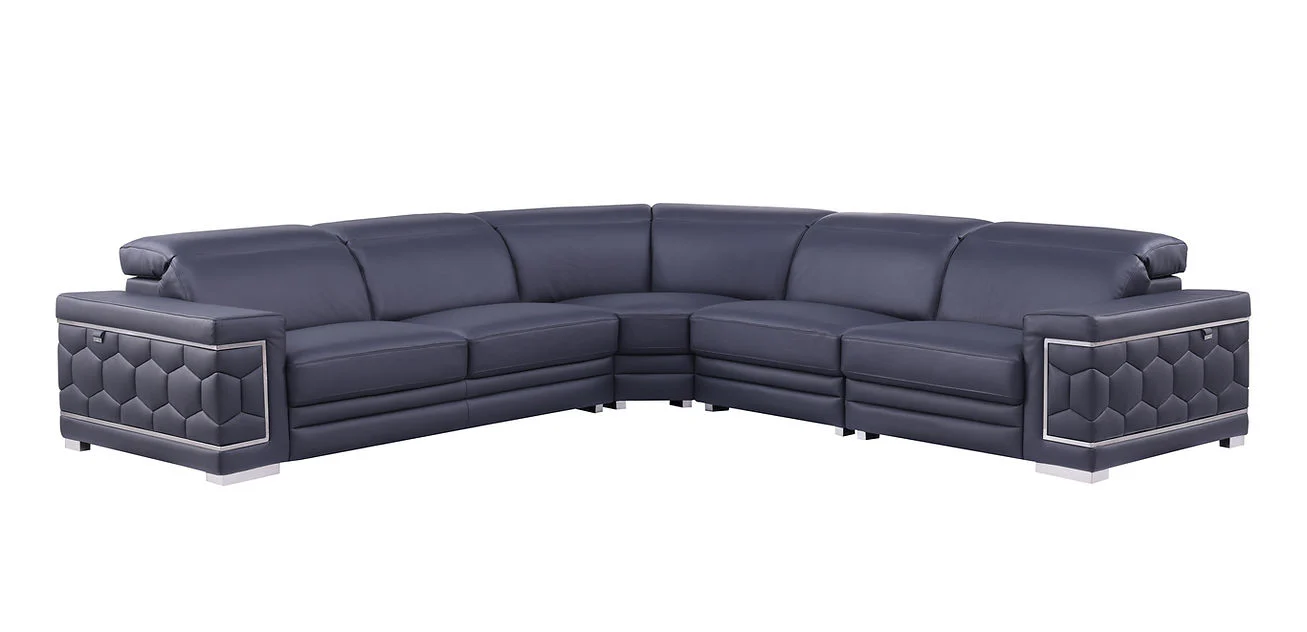 Favo Dark Navy 4-Piece Sectional - Image 2