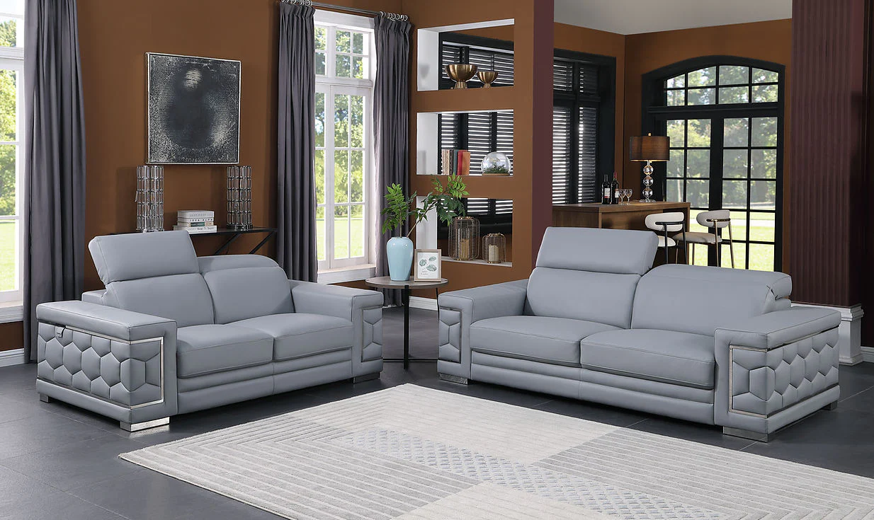 Favo Light Blue Living Room Set - Image 2
