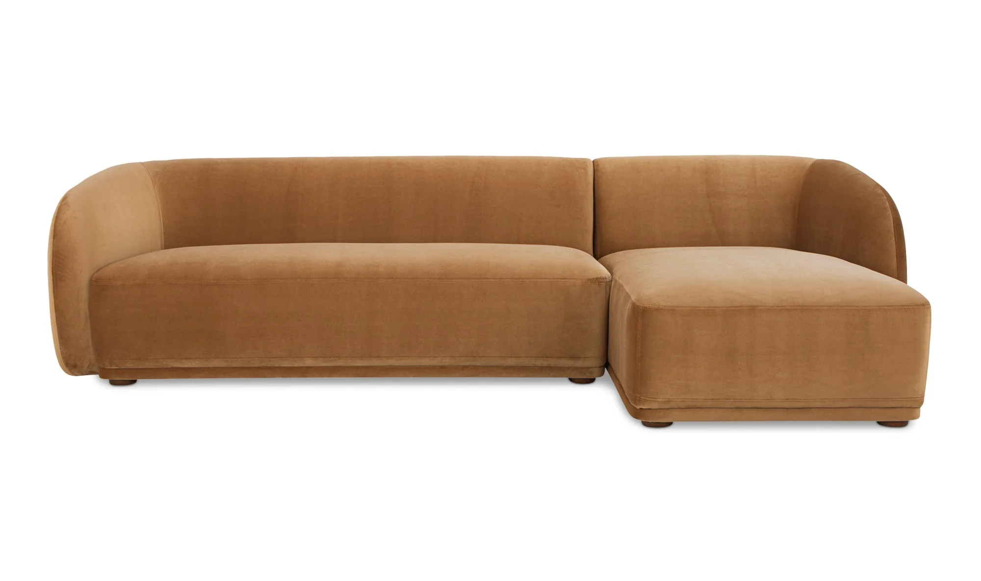 Faye Sectional Tan Faux Mohair - Image 13