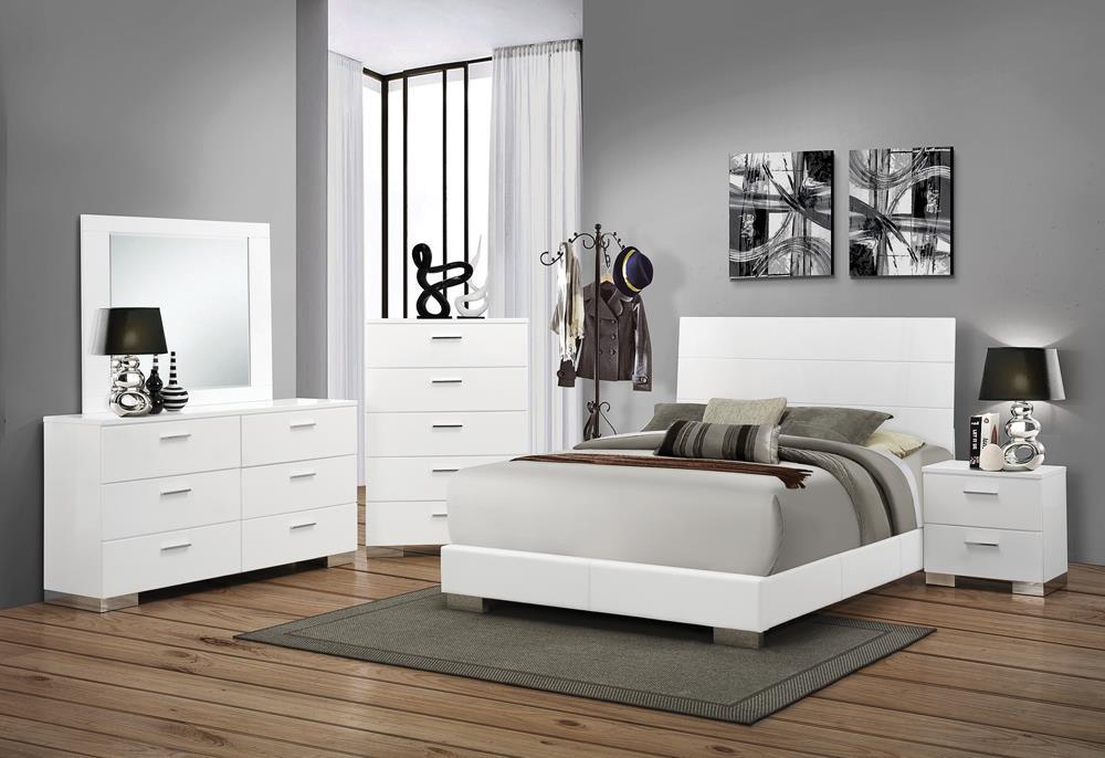 Felicity Glossy White 5-Drawer Chest - Image 10