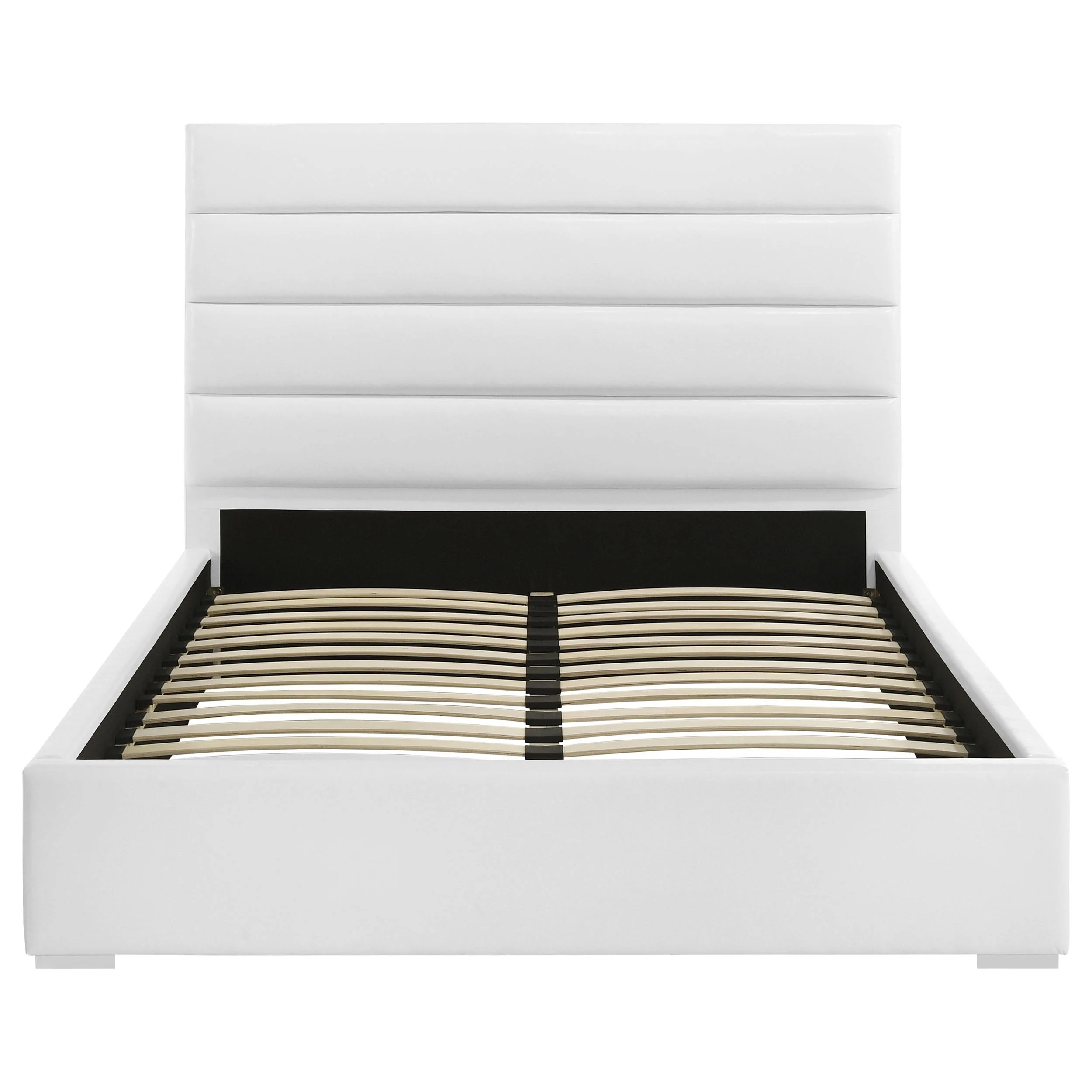 Felicity White Upholstered Queen Platform Bed - Image 4