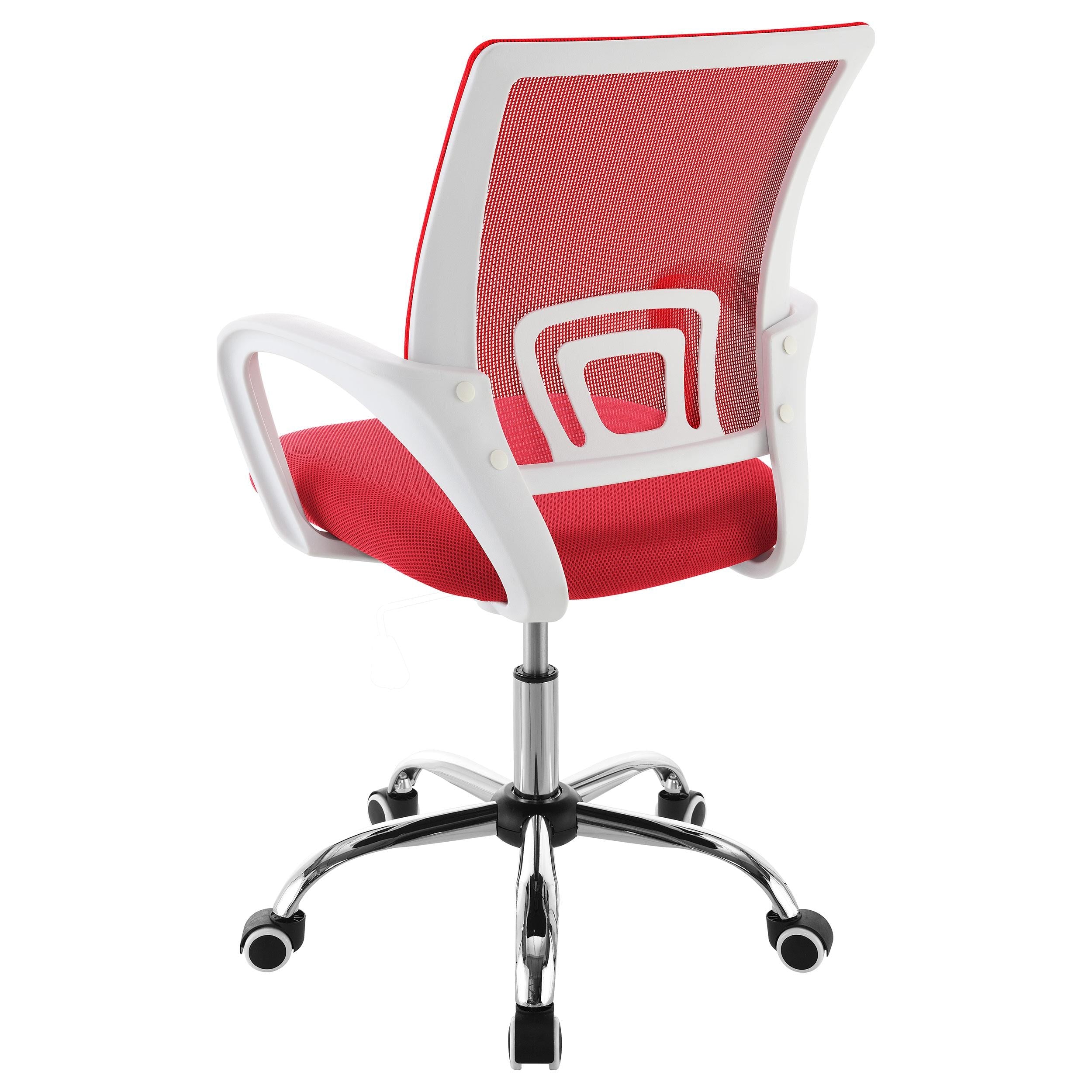 Felton Red Upholstered Adjustable Home Office Desk Chair - Image 6