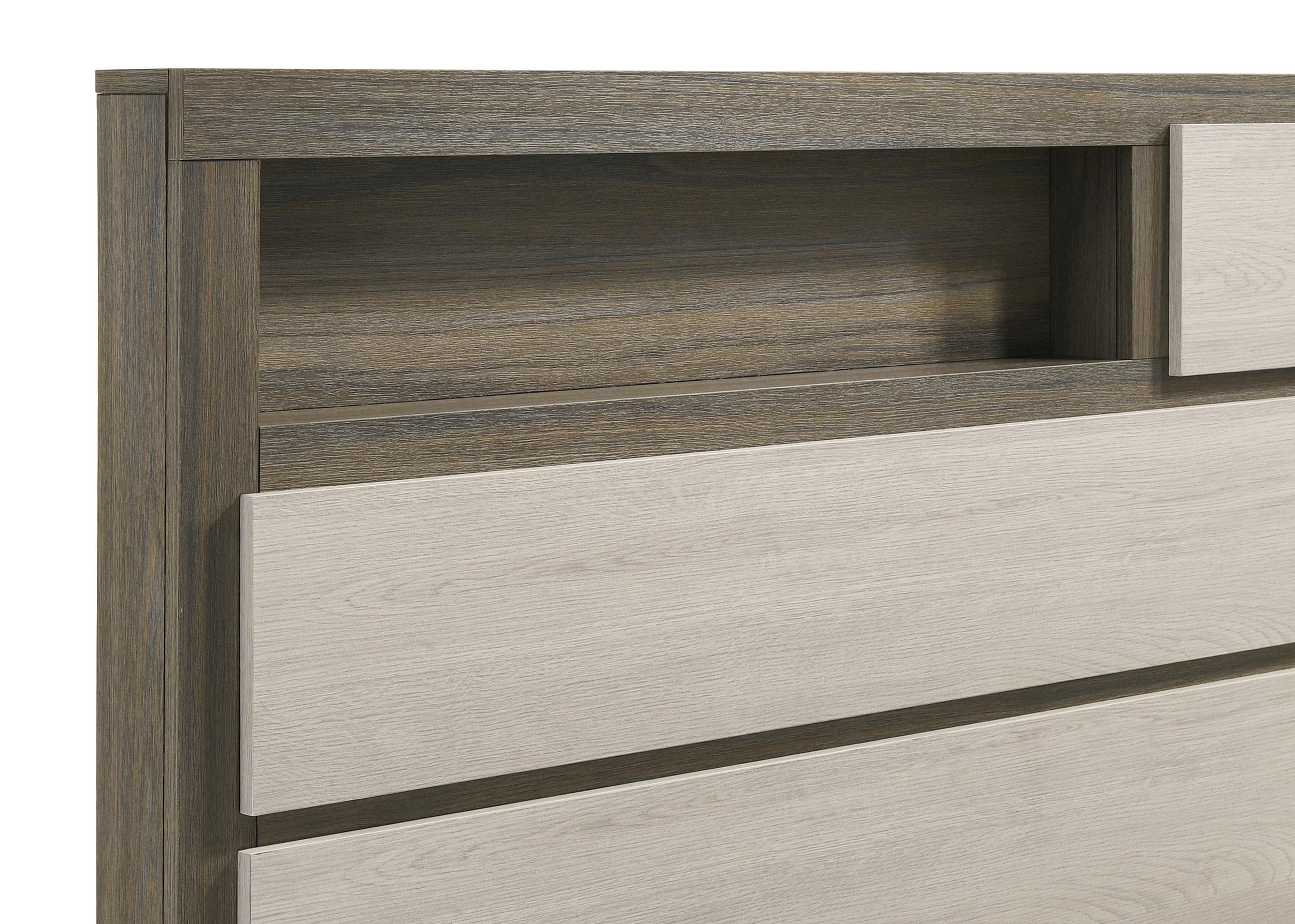 Fenwick California King Bed Bookcase Headboard Grey Oak - Image 4