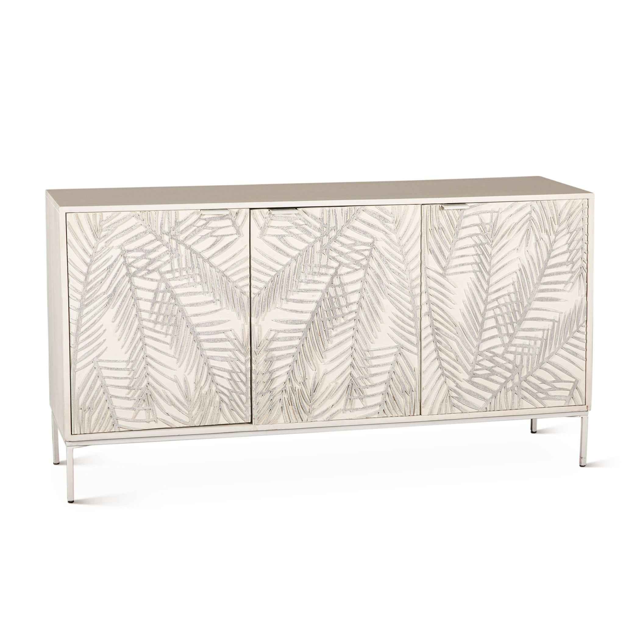 Fern 57" Sideboard with Three Doors in Coastal White - Image 10