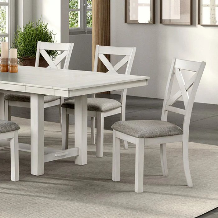 Ferrone Rustic White Oak 7-Piece Dining Table Set - Image 3