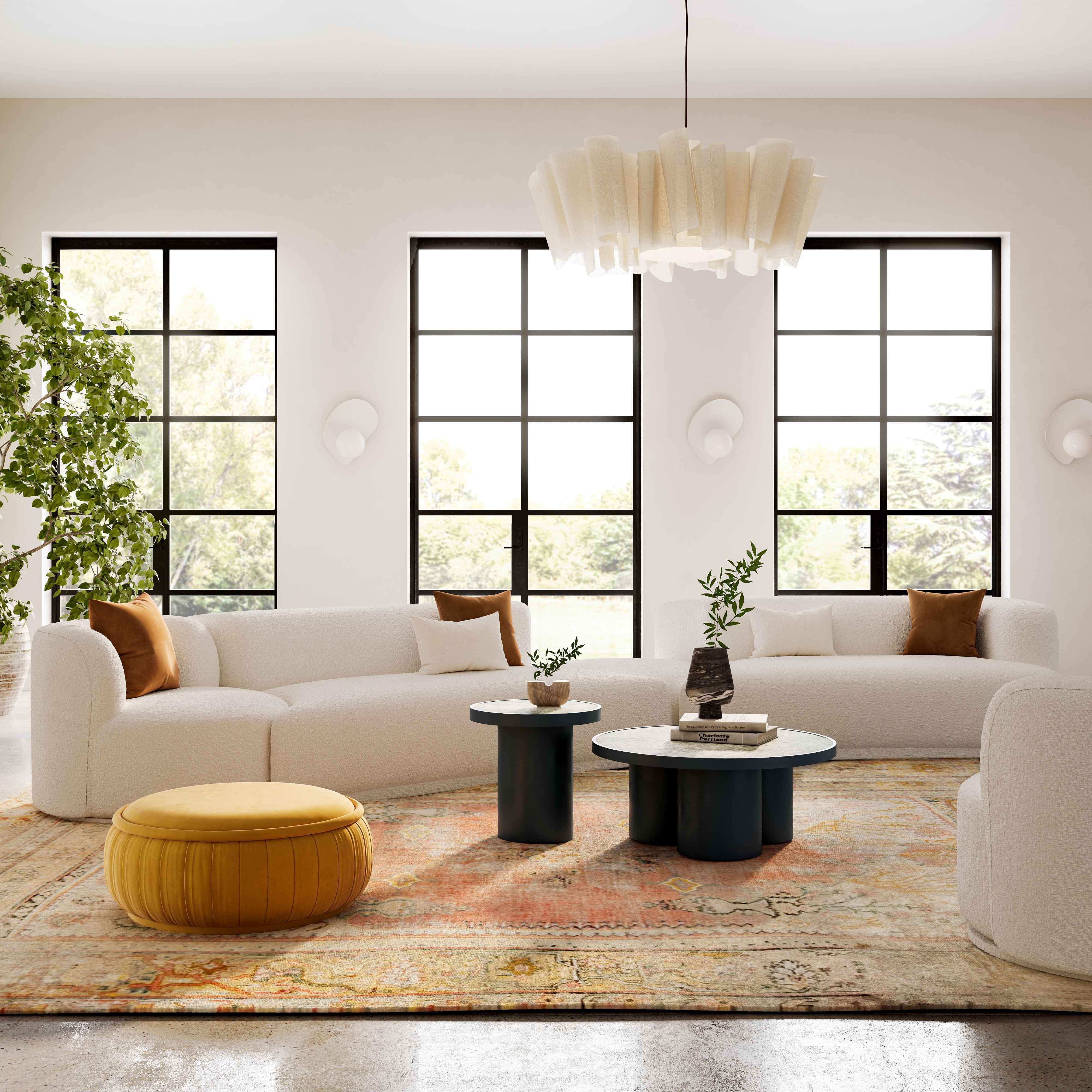 Fickle Cream Boucle 4-Piece Modular Sectional - Image 2