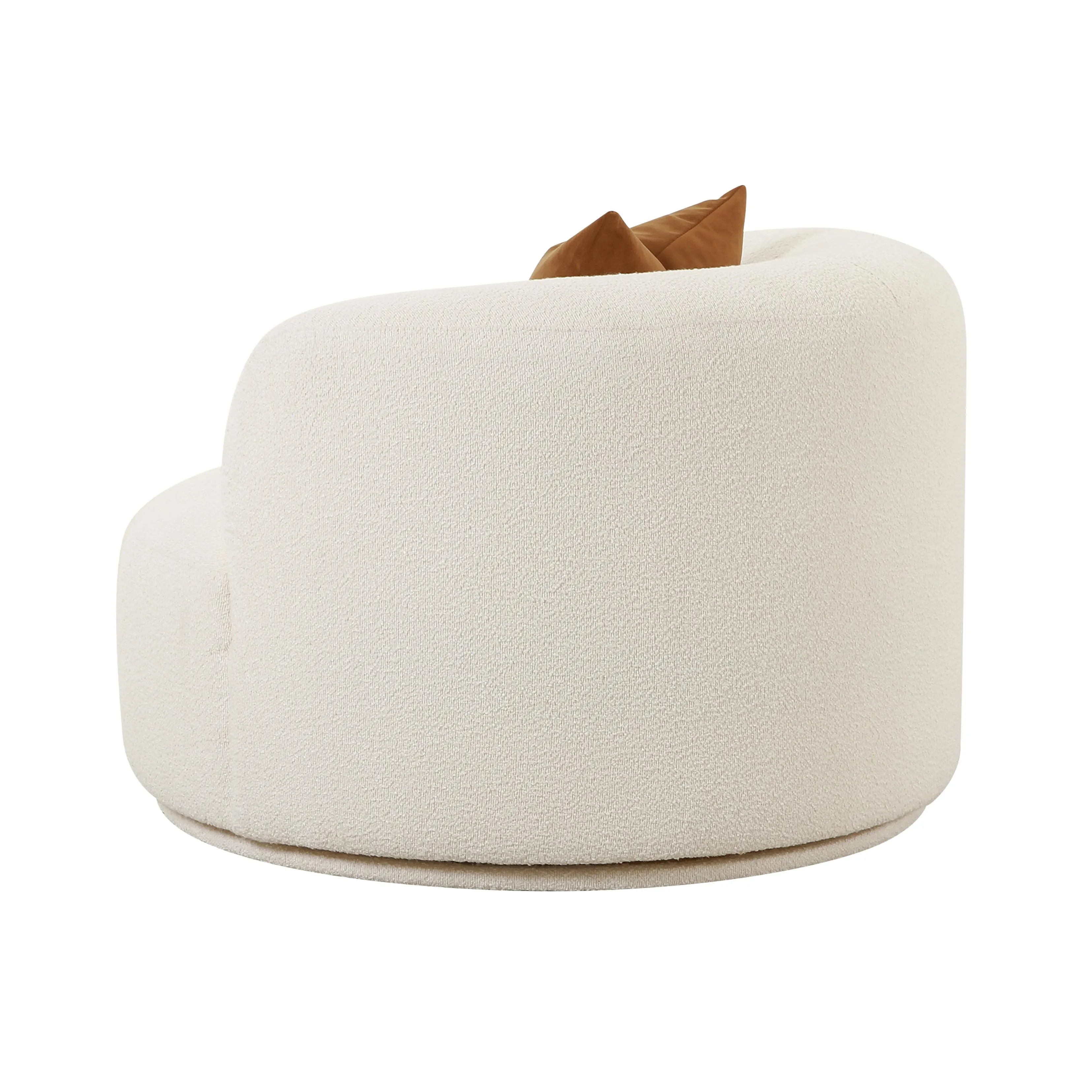 Fickle Cream Boucle Swivel Chair - Image 3