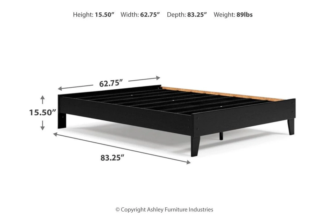 Finch Black Queen Platform Bed - Image 14