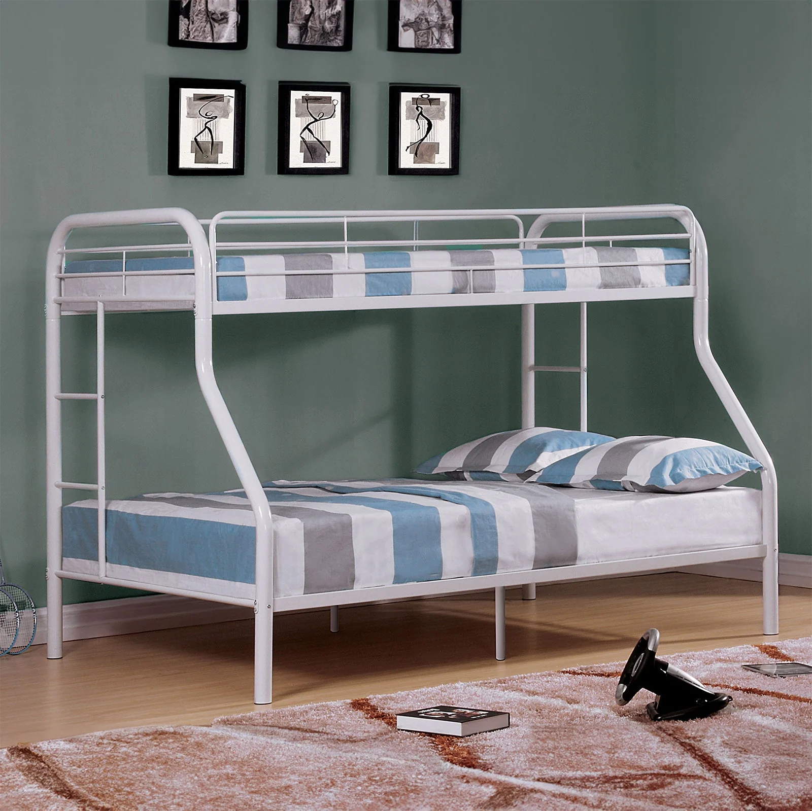 Finnerty White Twin/Full Bunk Bed