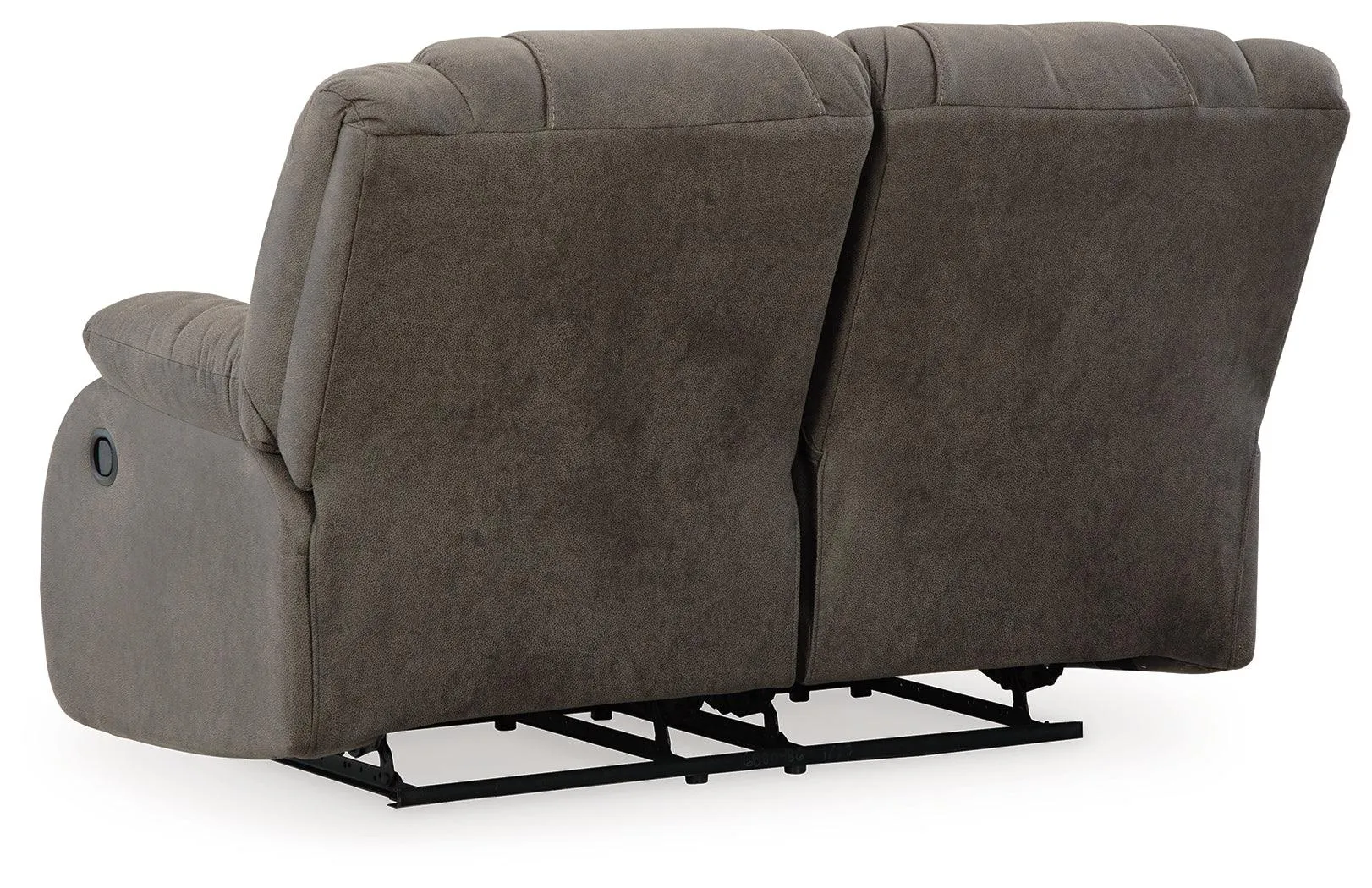 First Base Gunmetal Manual Reclining Loveseat - Image 6