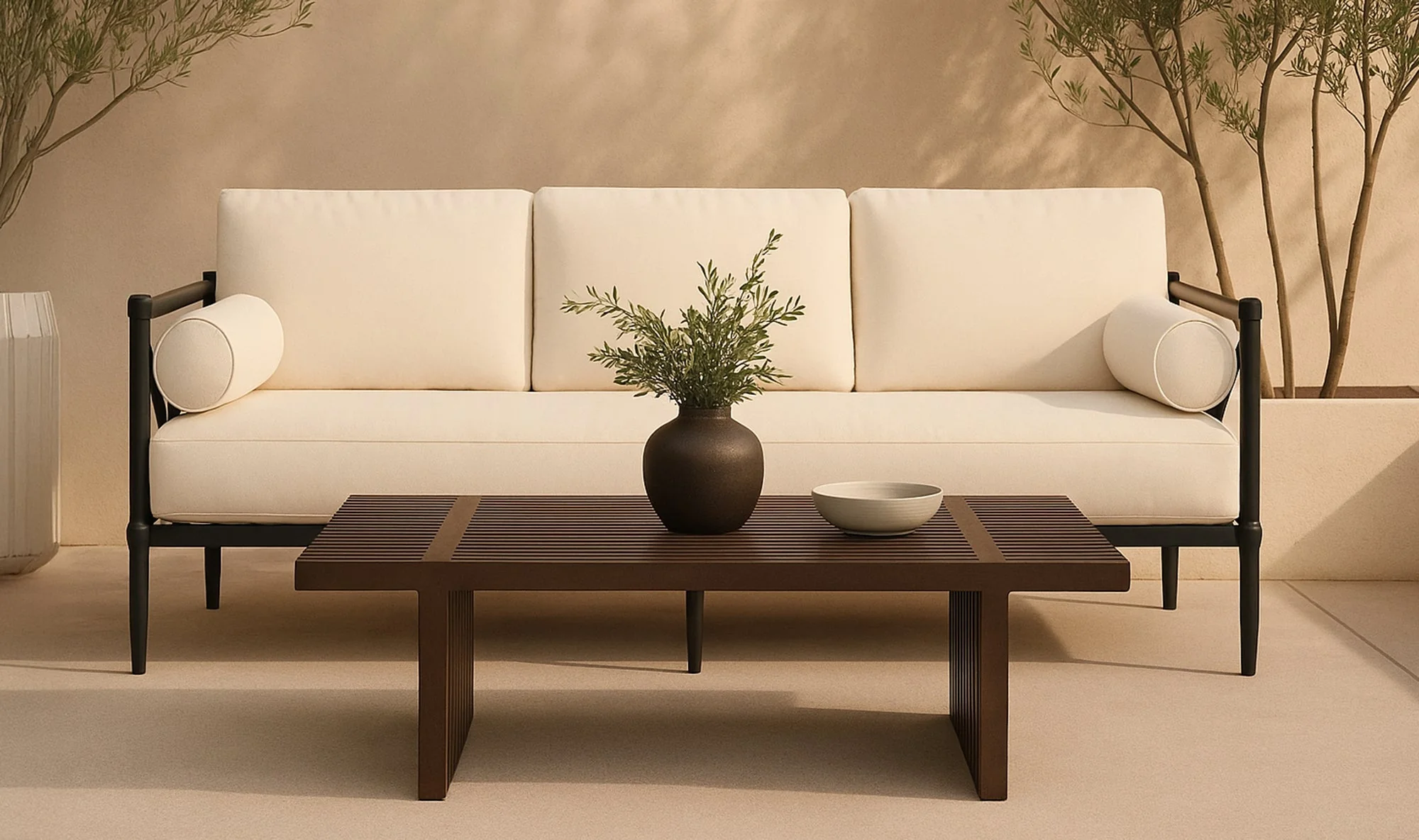 Fletcher Outdoor Coffee Table Brown - Image 3