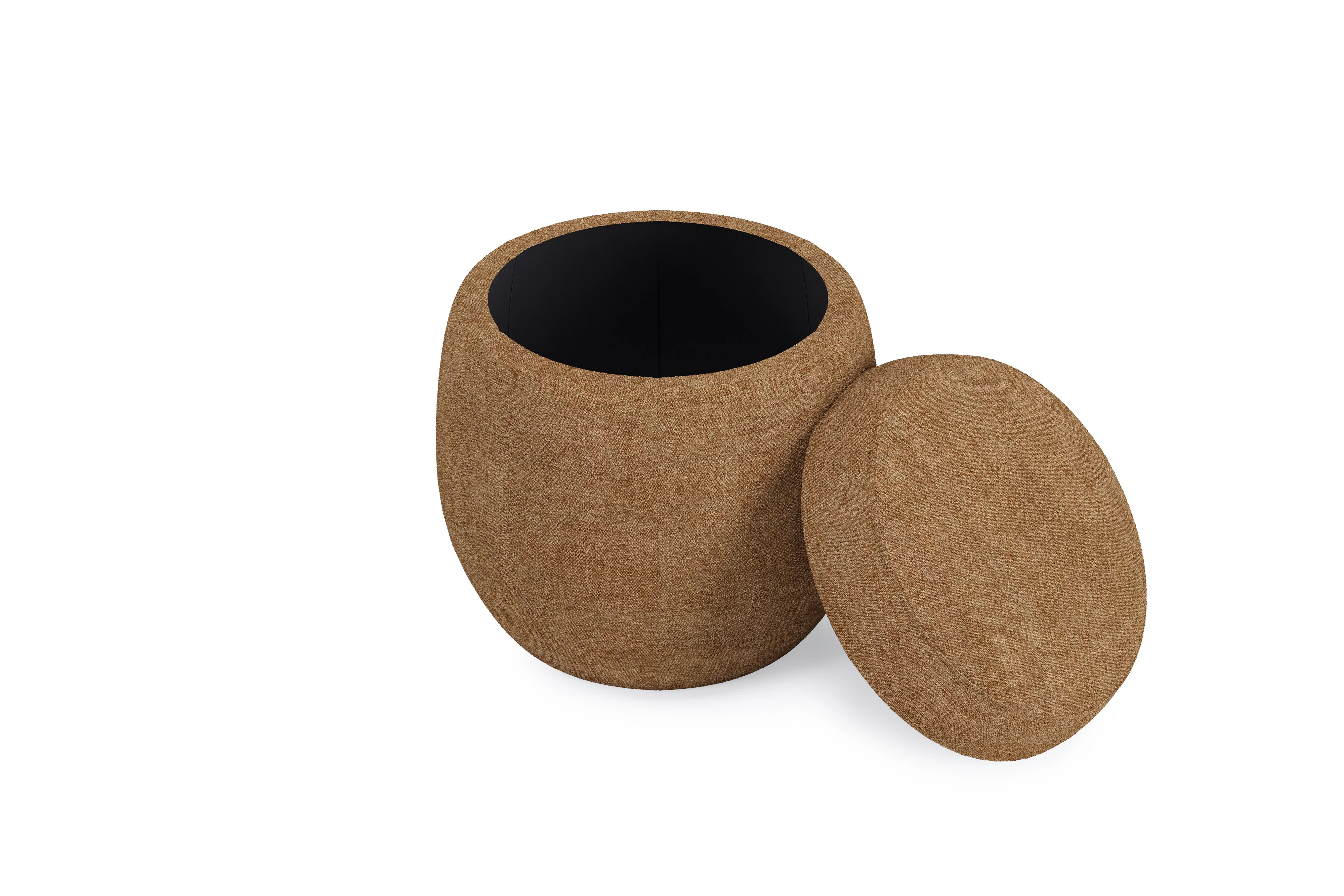Flex Upholstered Ottoman in Porcini Chenille - Image 2