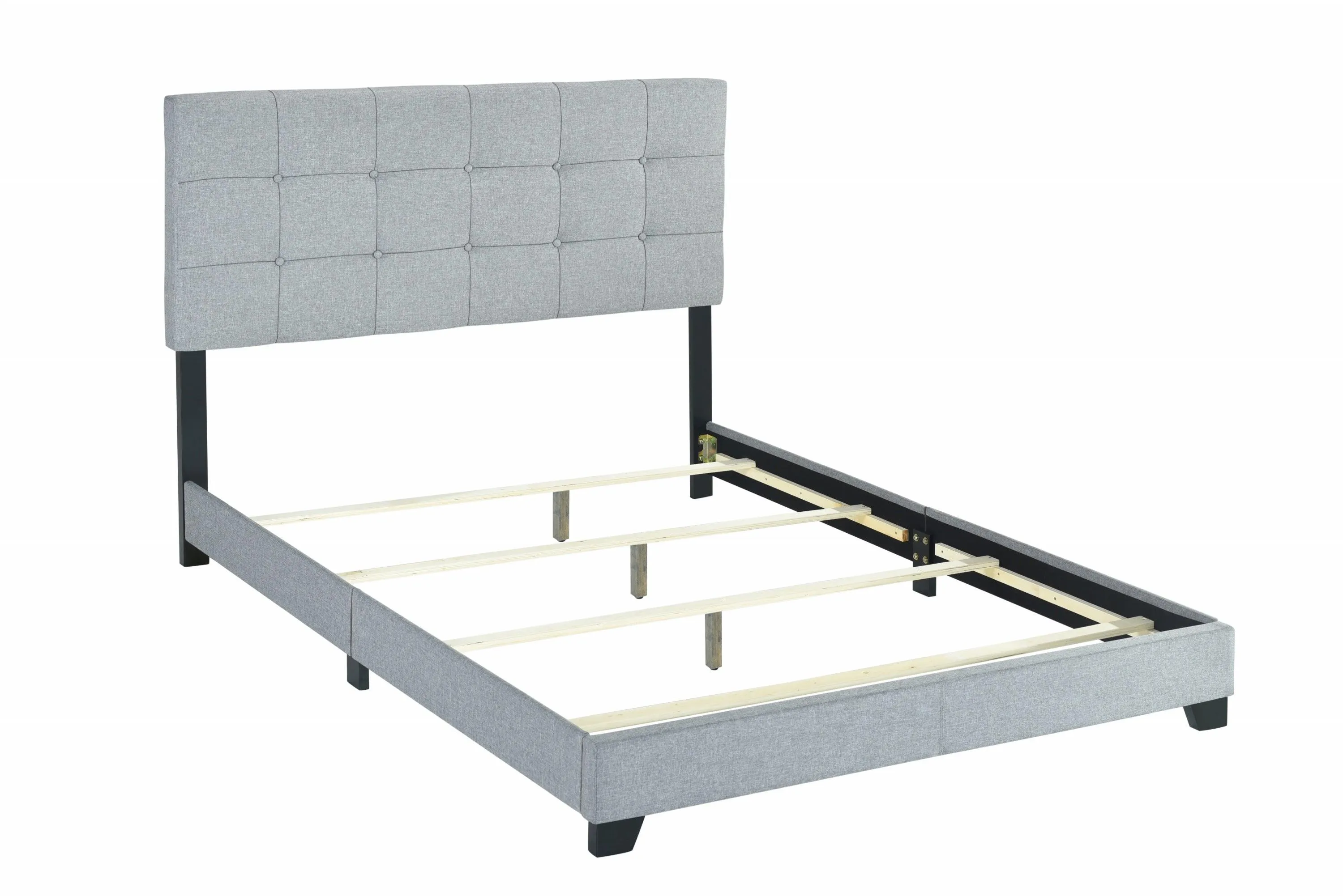 Florence Gray Queen Upholstered Bed - Image 4