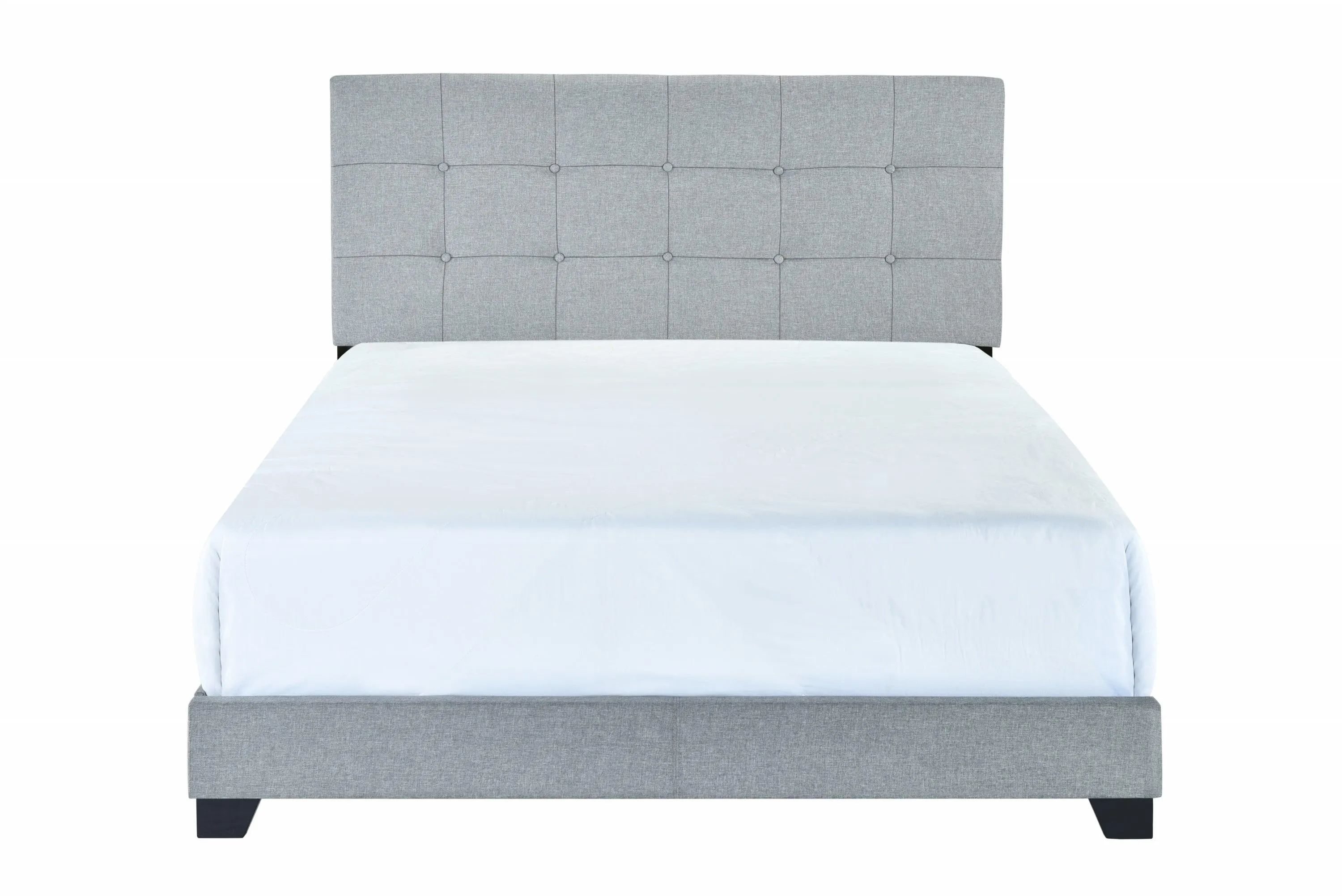 Florence Gray Twin Upholstered Bed - Image 3