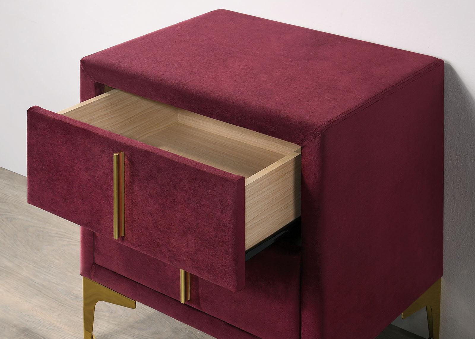 Florizel Red/Gold Night Stand - Image 2