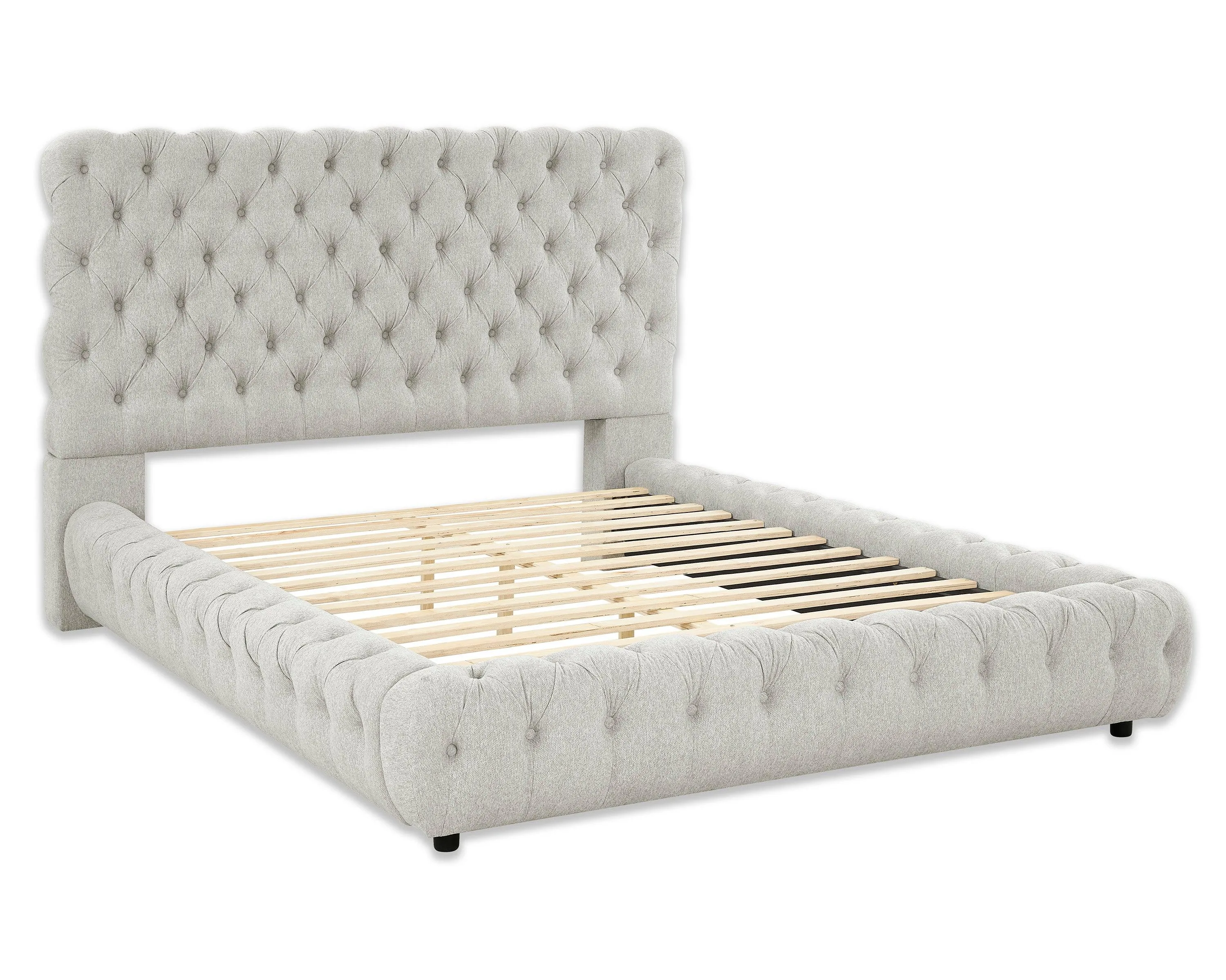 Flory Dove Queen Upholstered Platform Bed - Image 3