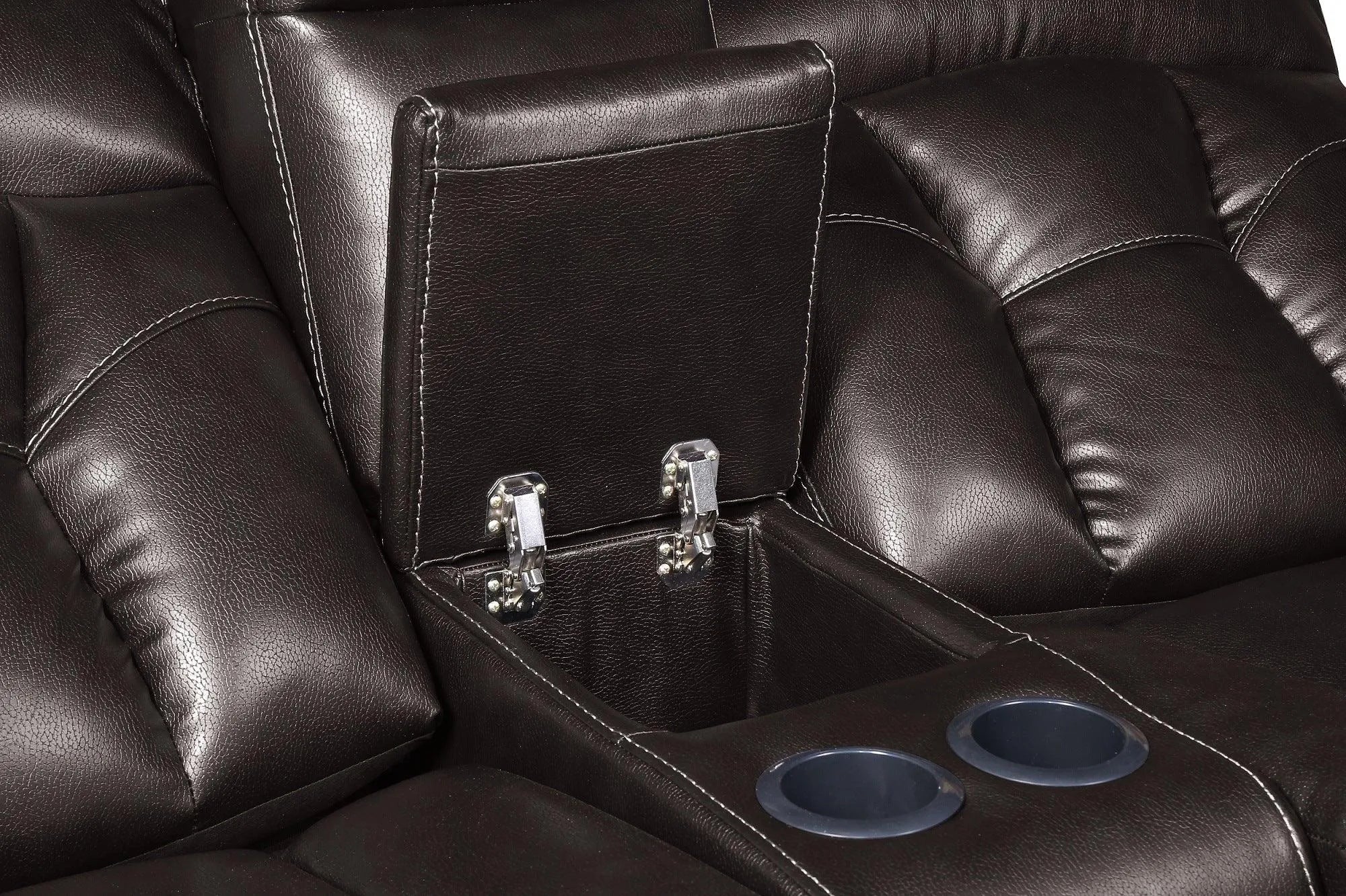 Floyd Brown Power Double Reclining Loveseat - Image 6