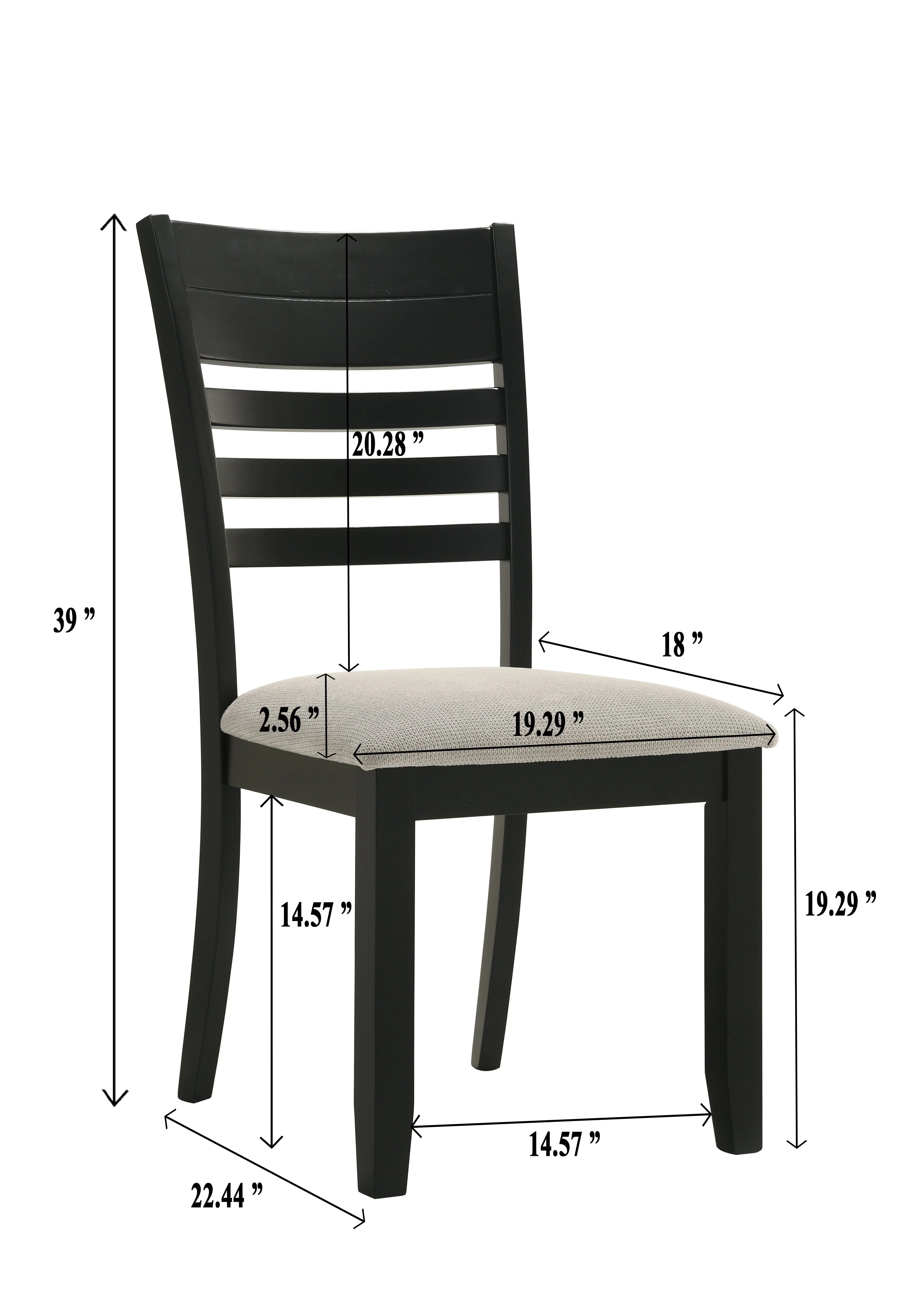 Folio Black and Neutral Dining Side Chair, Set of 2 - Image 6
