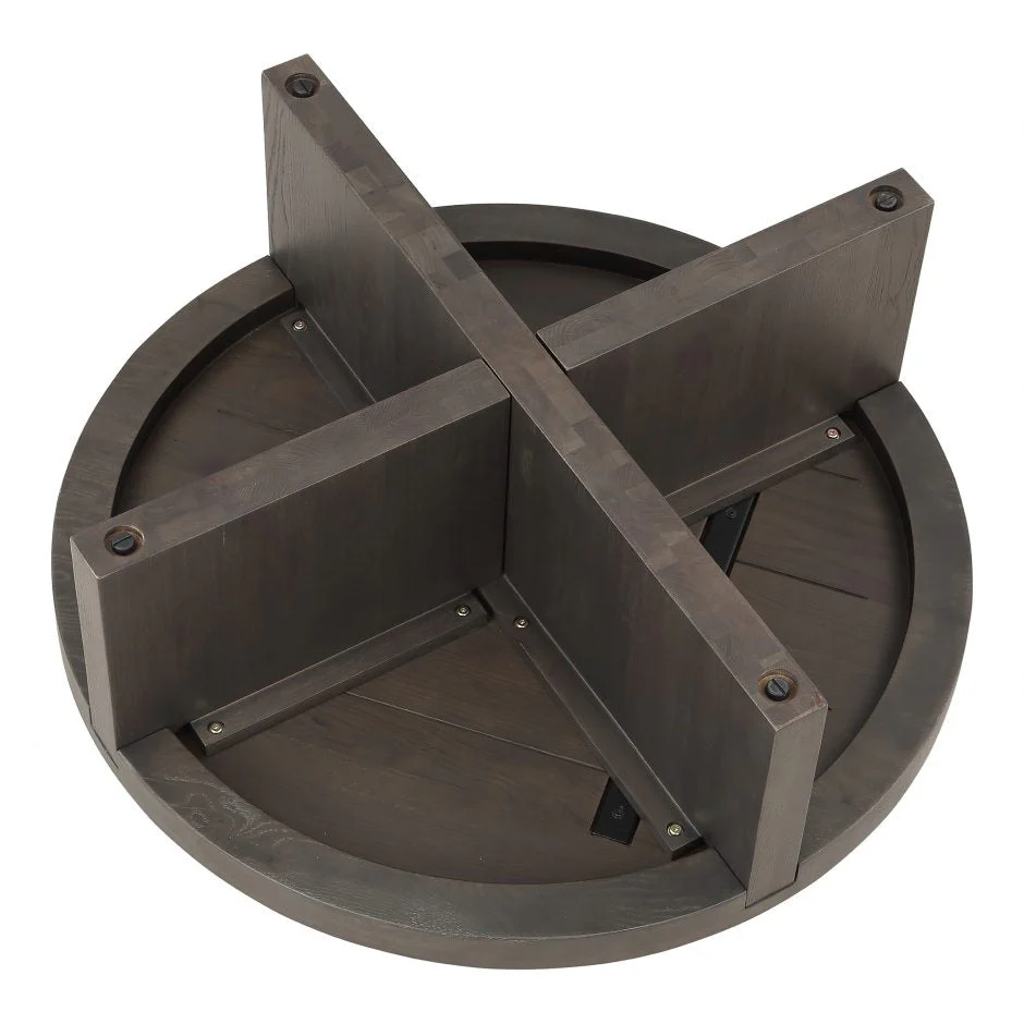 Folke Round Coffee Table Dark Brown - Image 6