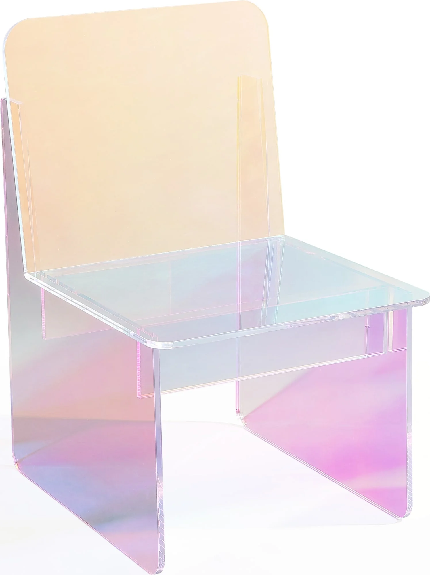 Fomo Honeyberry Iridescent Acrylic Accent Chair - Image 3