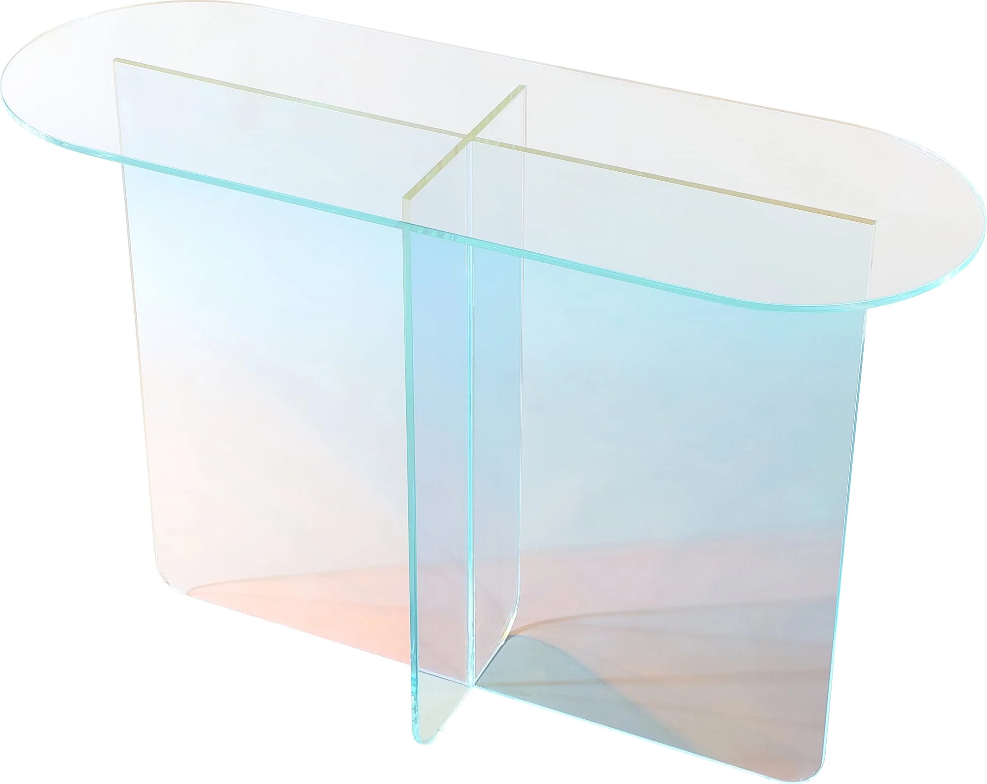 Fomo Iridescent Glass Console Table - Image 3